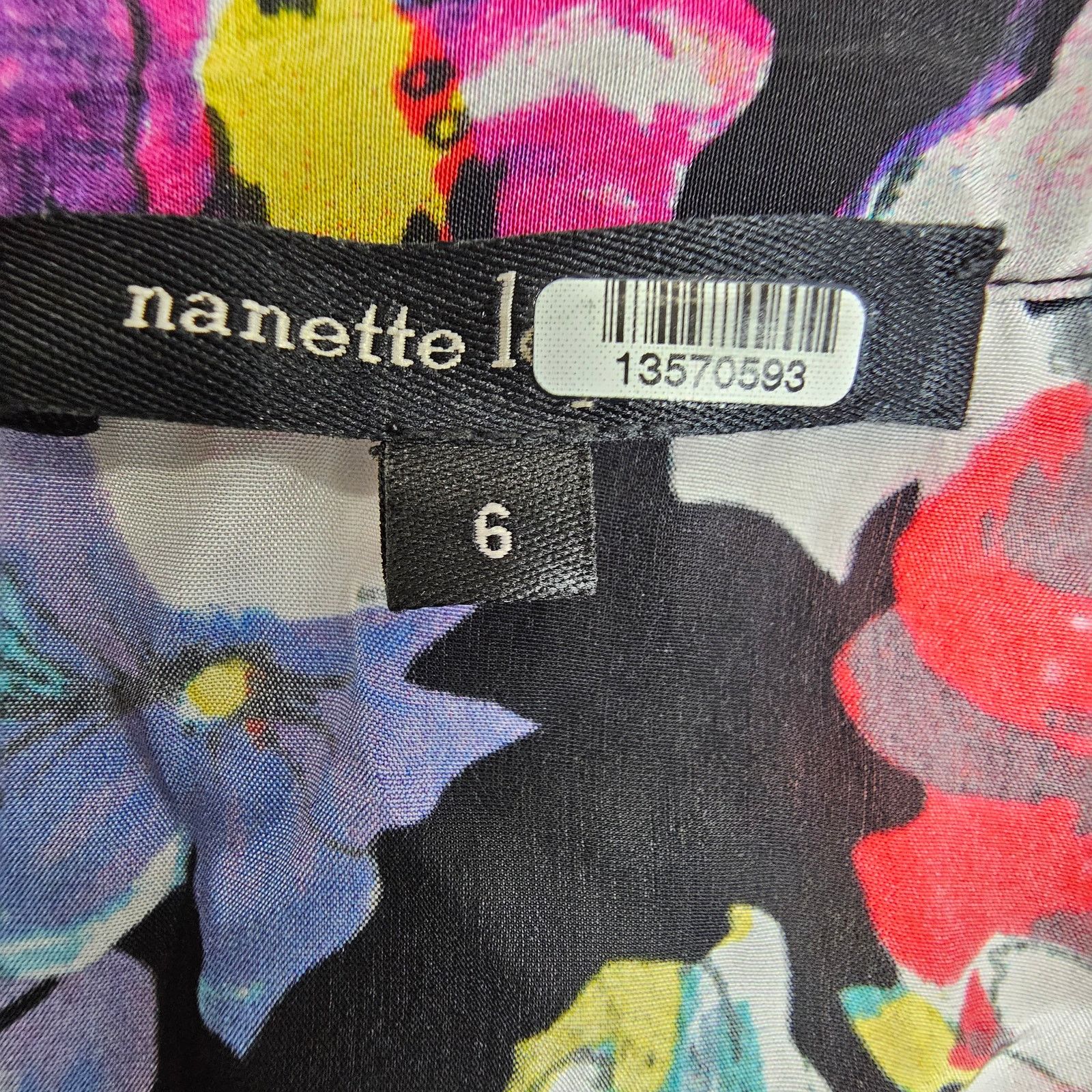 Nanette Lepore Nanette Lepore Womens Floral Boquet Wrap Top 6 Artsy Whimsy Size M / US 6-8 / IT 42-44 - 6 Thumbnail