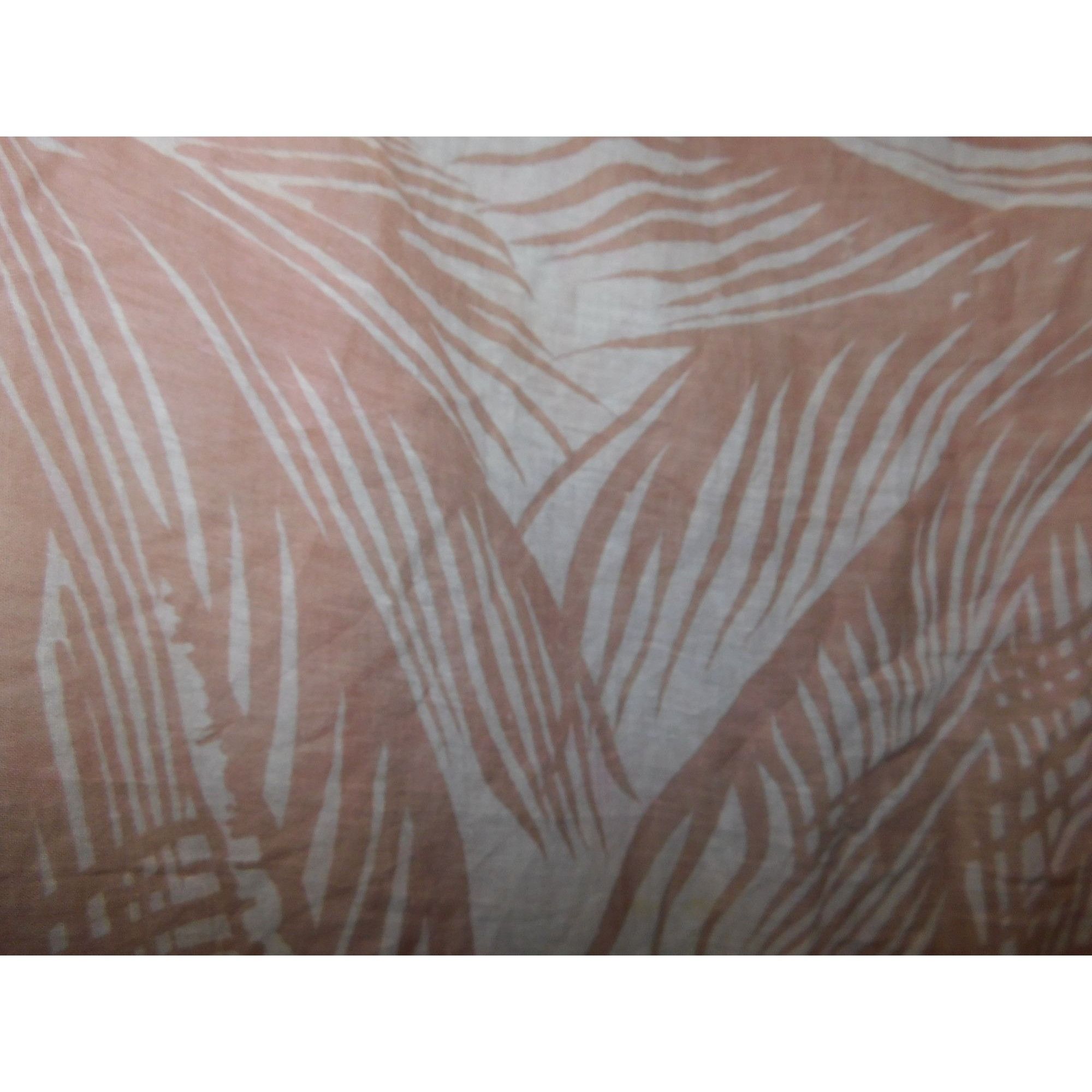Other Cream And Peach Palm Tree Lightweight Scarf Size ONE SIZE - 5 Thumbnail