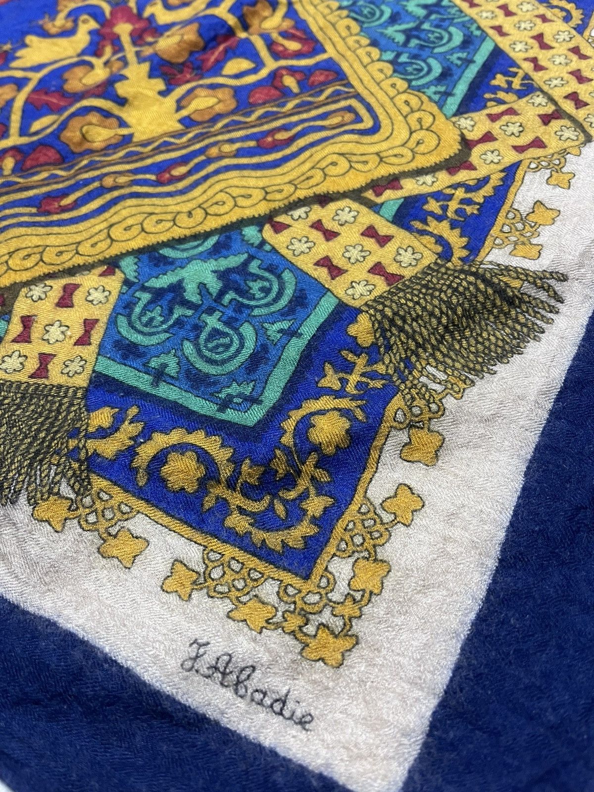 Hermes HERMÈS Vintage Silk Cashmere BRINS D'OR stole shawl Size ONE SIZE - 12 Thumbnail