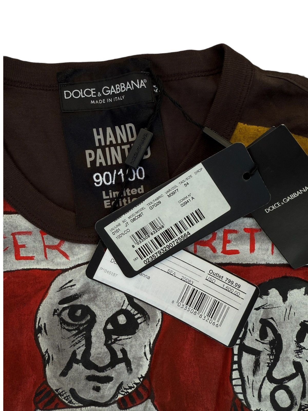 Dolce & Gabbana Dolce and Gabbana hand painted longsleeve Size US L / EU 52-54 / 3 - 5 Thumbnail