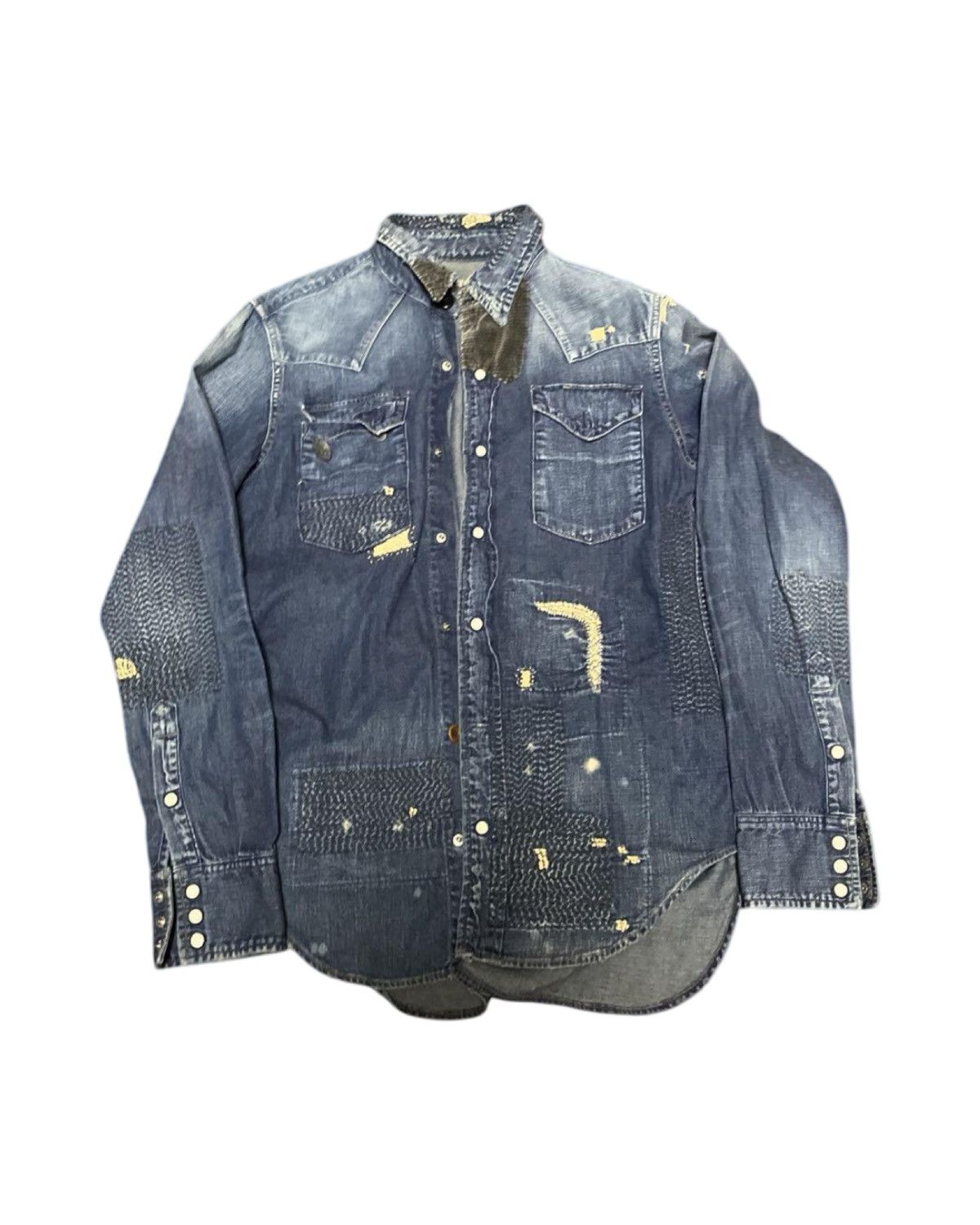 Archive 00s japanese label Denim shirtルネ ジャケット サイズ