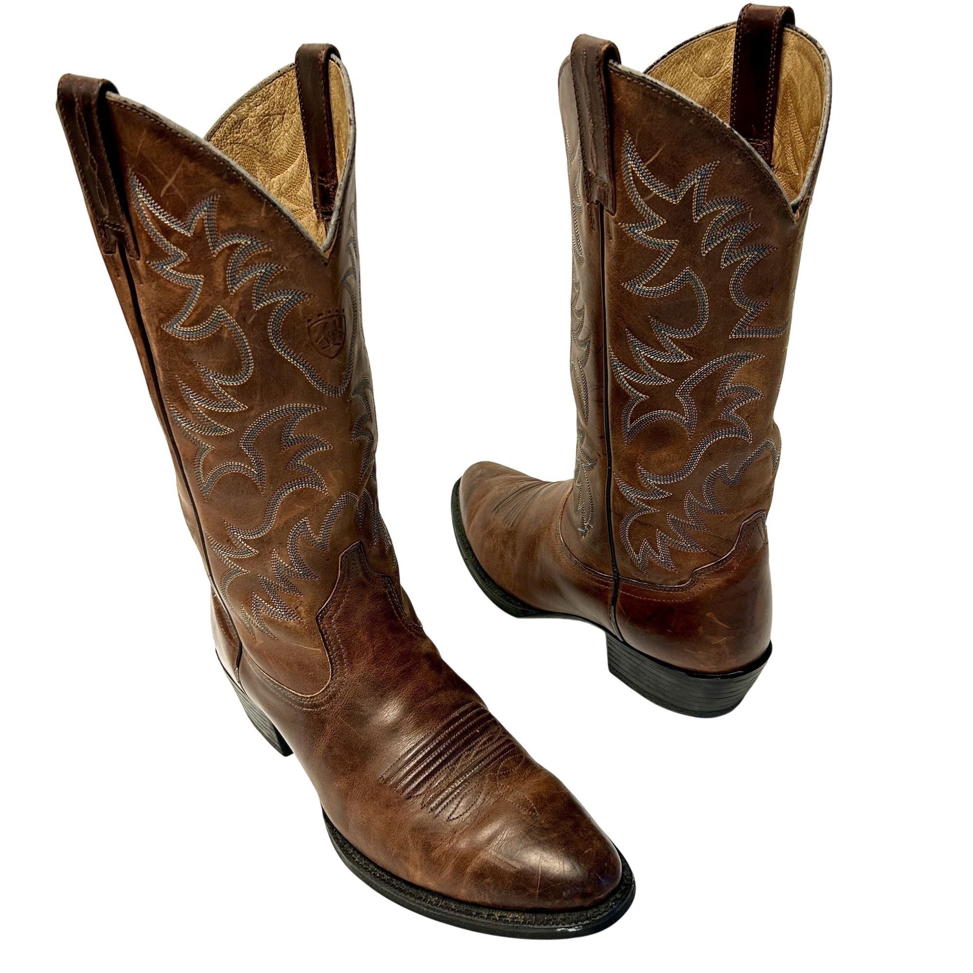 Ariat Ariat OILED Leather Cowboy Western RIDING WORK Boots Size US 10.5 / EU 43-44 - 2 Thumbnail