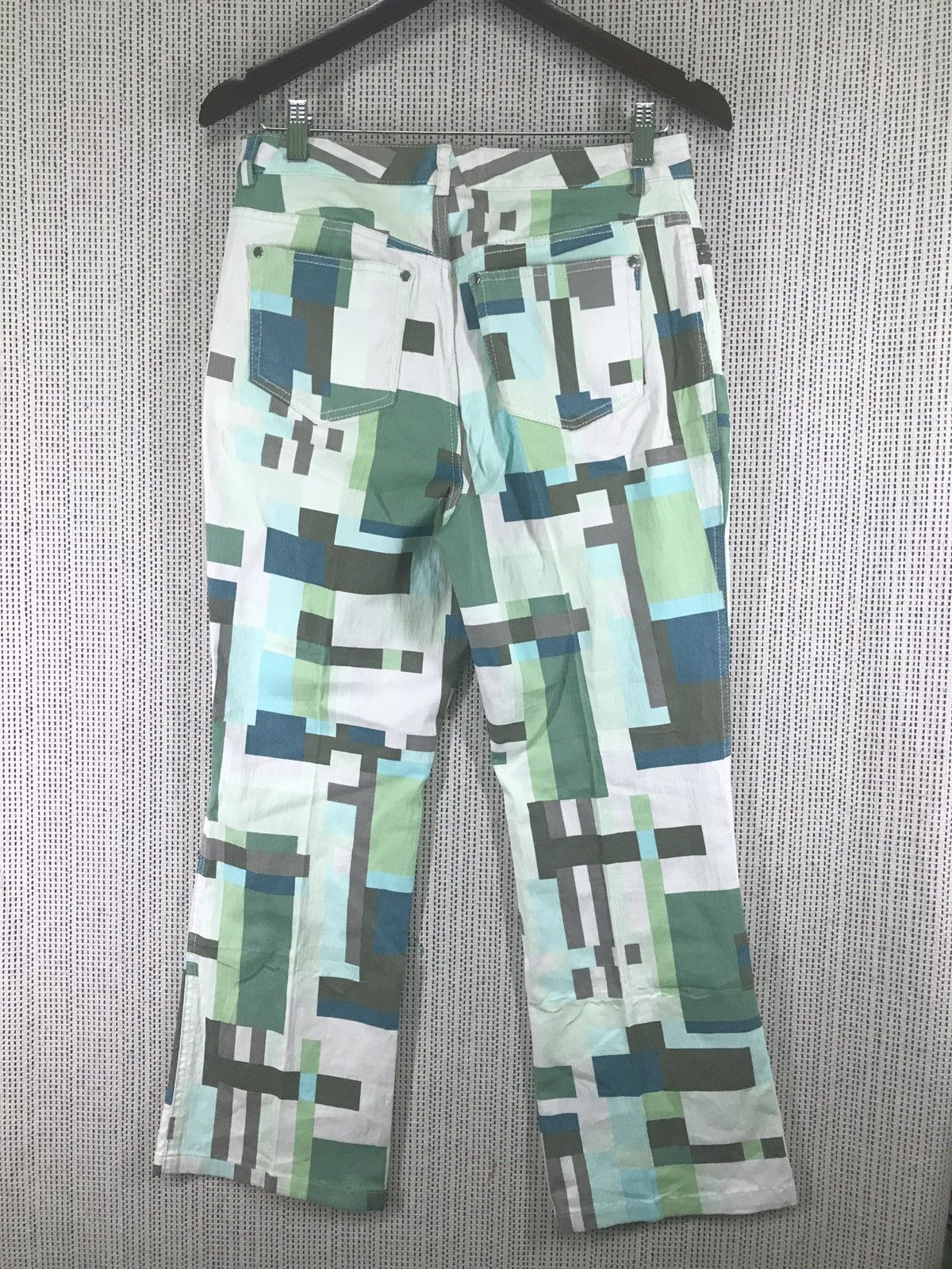 Designer × Japanese Brand × Vintage FAMOUS GREEN ABSTRACT FLARED BY TRANS WORK Size 30" / US 8 / IT 44 - 2 Thumbnail