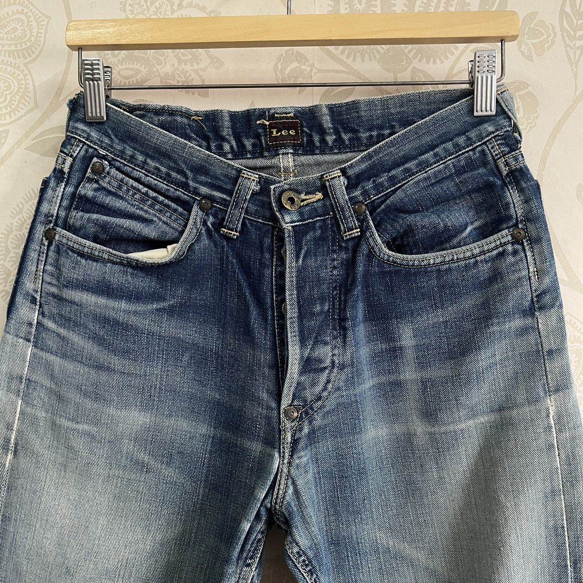 Japanese Brand × Lee × Vintage Vintage 1980s Redline Selvedge Lee Distressed Denim Size 28" / US 6 / IT 42 - 20 Thumbnail
