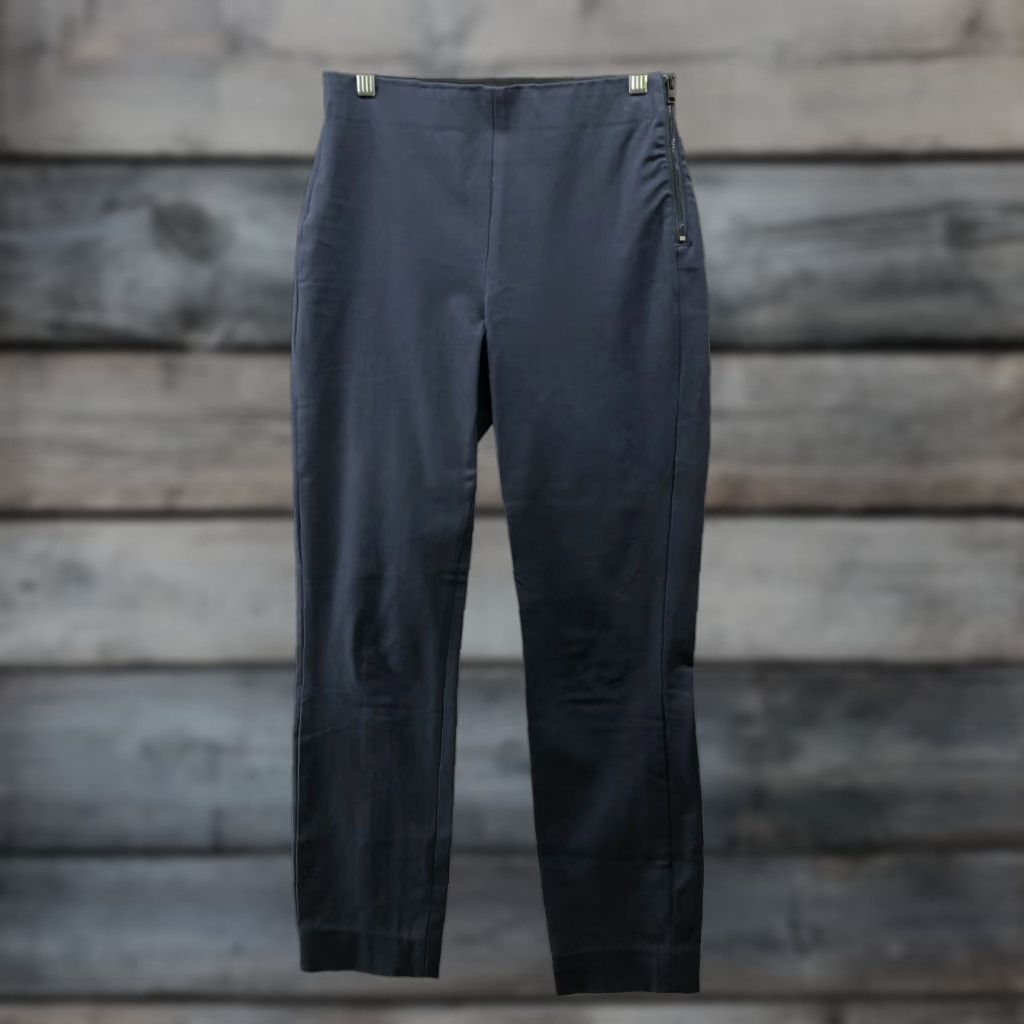 Everlane Everlane Side Zip Work Pants Womens 2 Navy Blue Stretch Cotton Slim Dress Pant Size 26" / US 2 / IT 38 - 1 Thumbnail