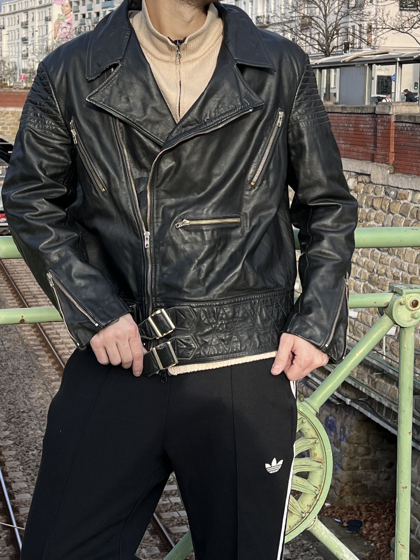 Hysteric Glamour Vintage leather jacket rick owens balenciaga LGB style y2k Size US L / EU 52-54 / 3 - 6 Thumbnail