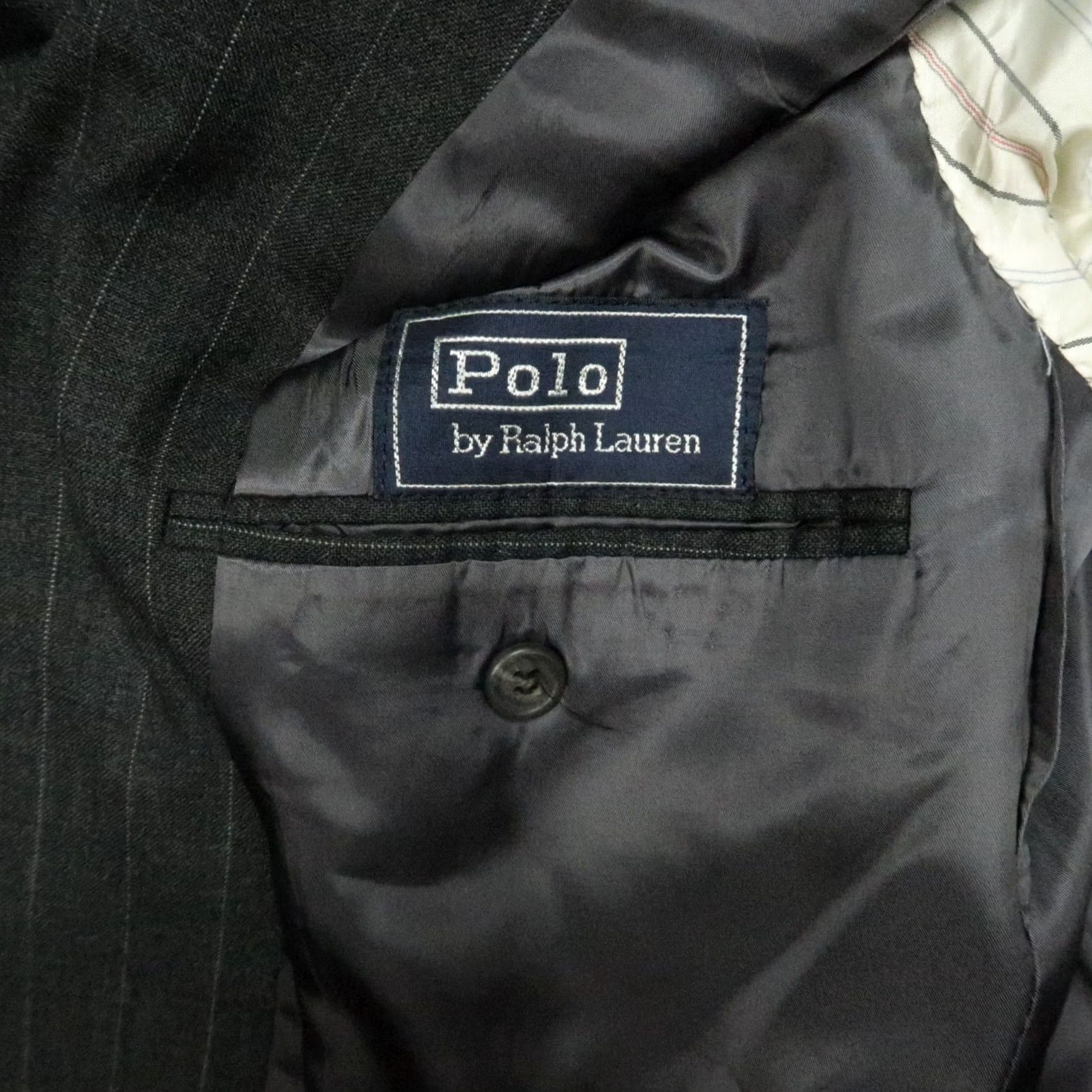 Polo Ralph Lauren VINTAGE Polo Ralph Lauren Blazer Men 44L Gray Wool Pinstripe Striped 2 Piece Blazer Mens Size US XXL / EU 58 / 5 - 4 Thumbnail