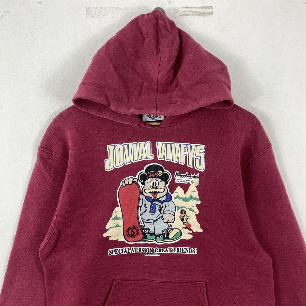 Vintage Vintage 90s Jovial Vivfy 5 Snowboard Bear Hoodie USA Made M Size US M / EU 48-50 / 2 - 3 Thumbnail