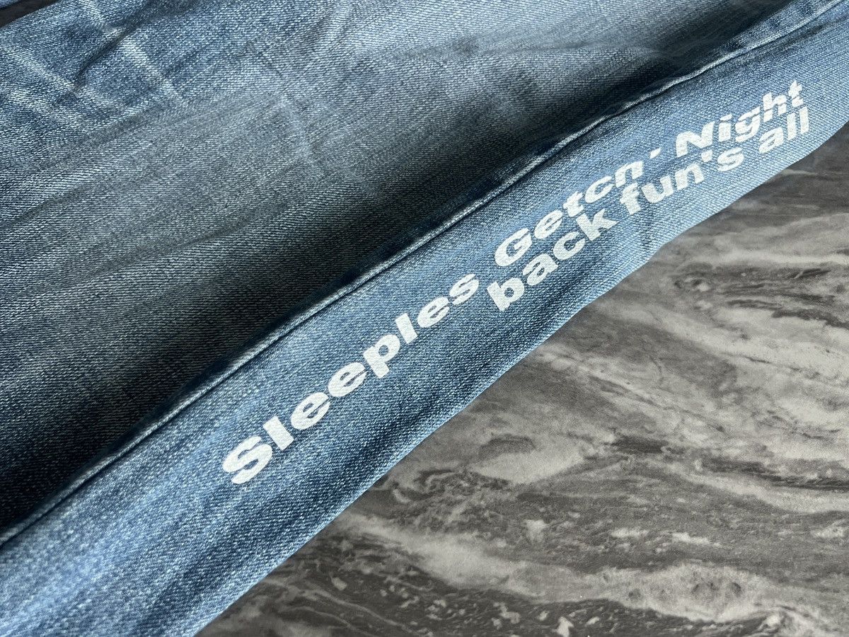 Japanese Brand Sleeples Gotch Night Back Fun All : Denim Star Inside Tips Size US 33 - 9 Thumbnail