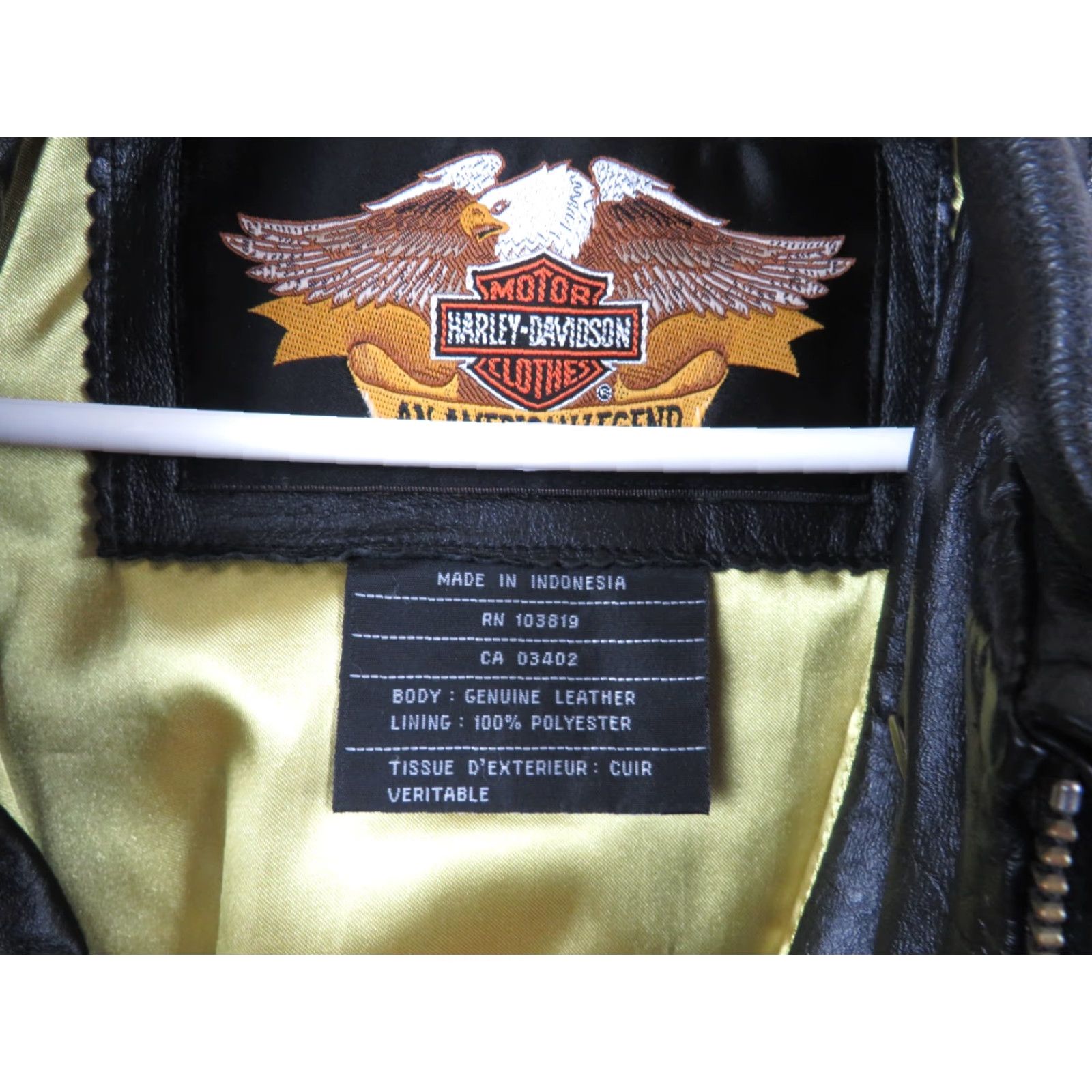Harley Davidson VINTAGE Harley-Davidson Motorcycle Jacket Black Leather Sz M Mens Regular Zip Belted USA Size US M / EU 48-50 / 2 - 5 Thumbnail