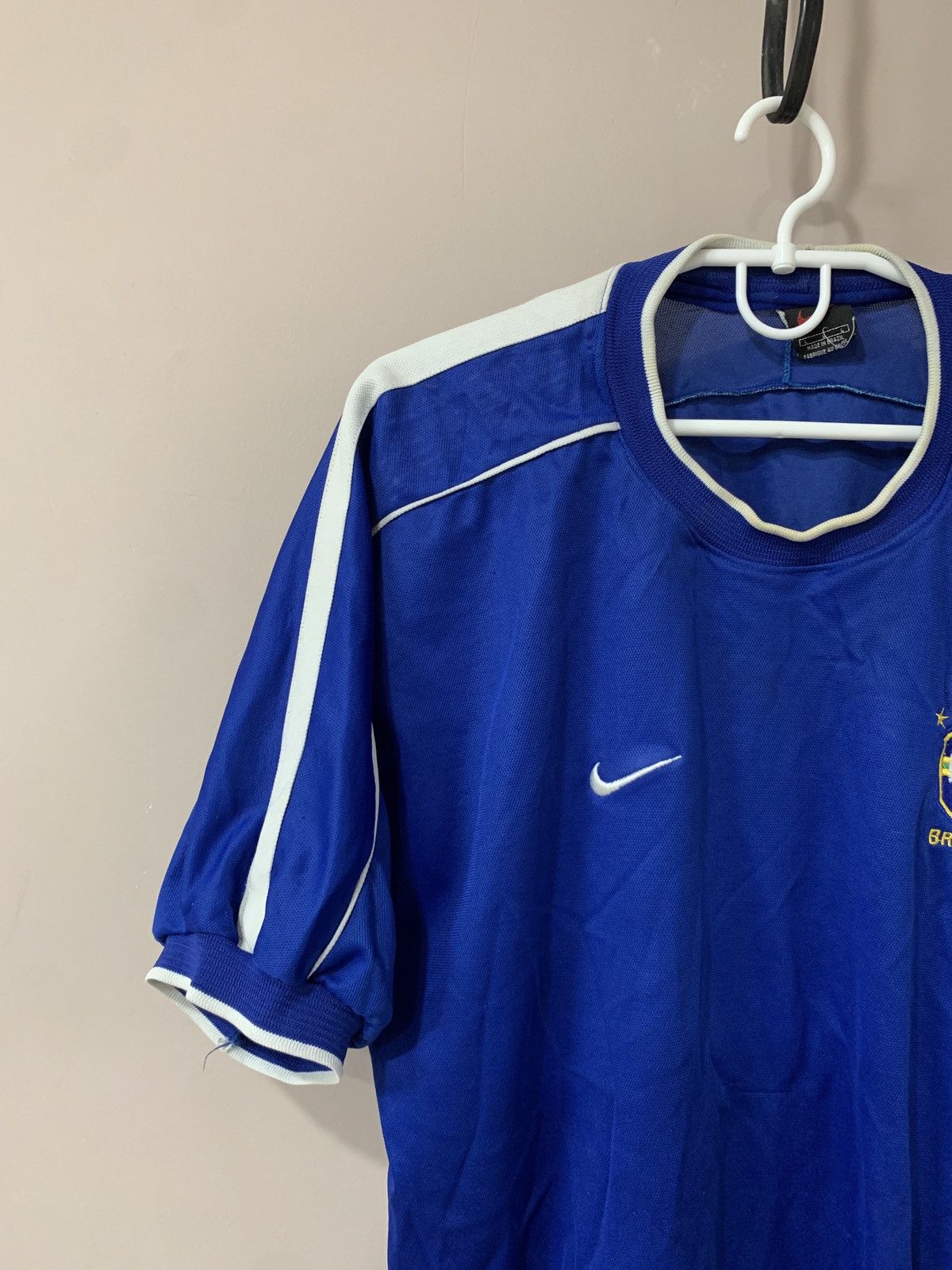 Vintage Brazil 1998 Away World Cup Football Shirt Vintage Soccer L Size US L / EU 52-54 / 3 - 3 Thumbnail