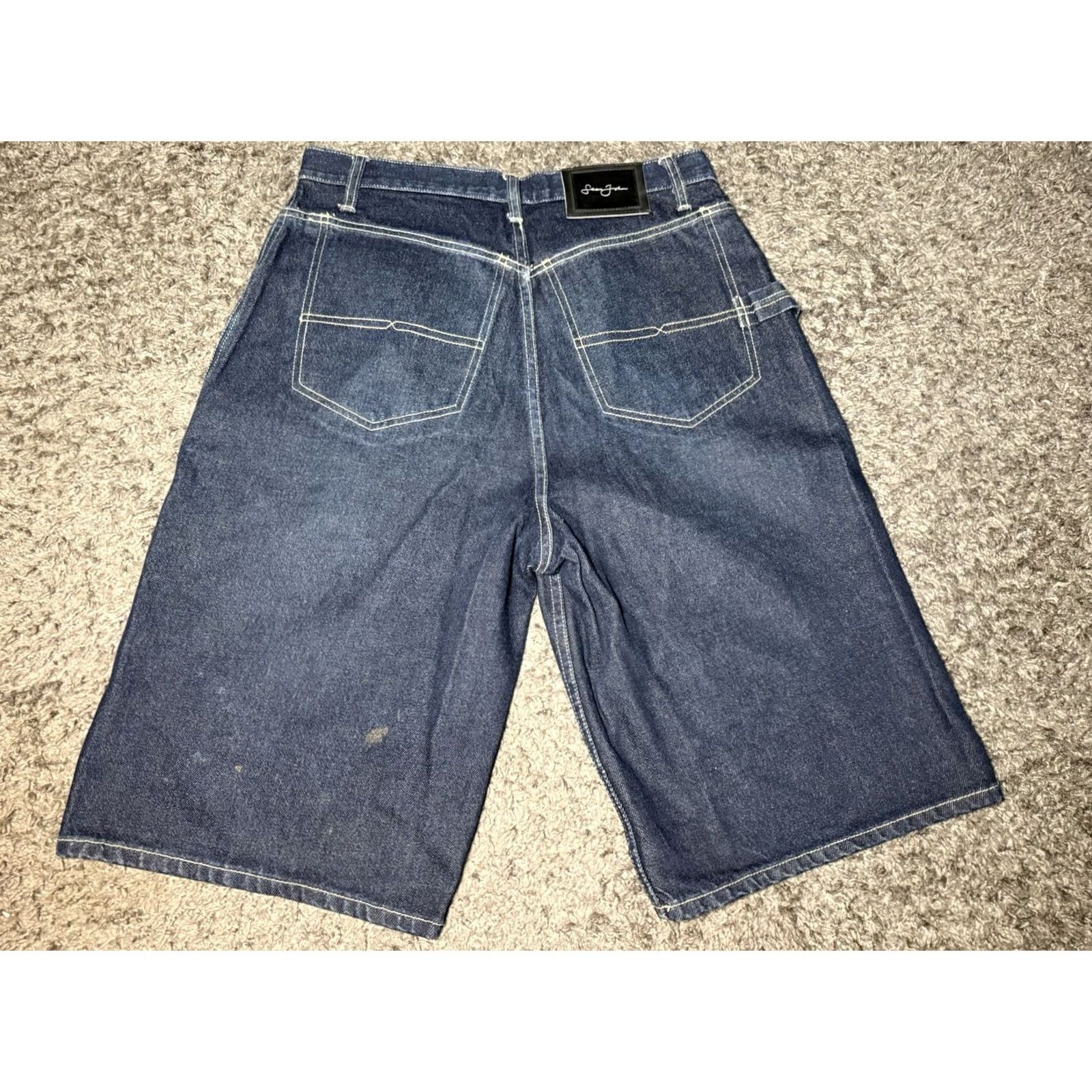 Sean John VINTAGE SEAN JOHN BAGGY JEAN SHORTS DARK WASH HIP HOP STYLE 90s Y2K 32 Mens Size US 32 / EU 48 - 4 Thumbnail