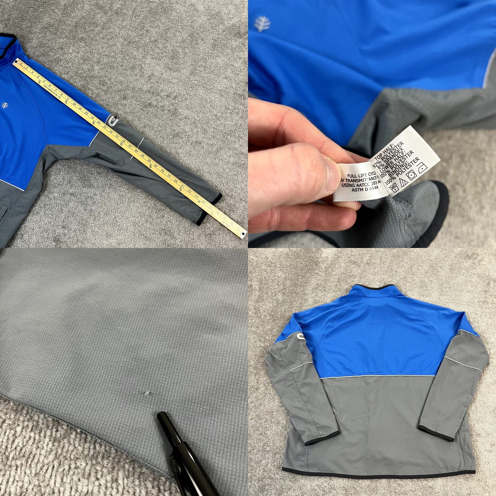 Vintage Coolibar Jacket Men 2XL Blue Gray Active UPF 50+ 3D Full Zip Long Sleeve Suntect Size US XXL / EU 58 / 5 - 8 Thumbnail