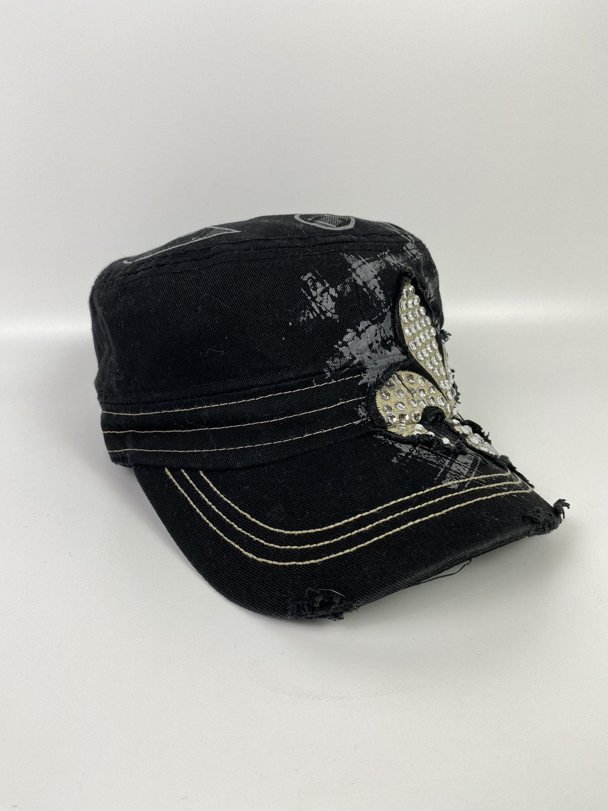 If Six Was Nine × Japanese Brand × Le Grande Bleu (L.G.B.) BINDINGOFFER💥 leader rhinestone cadet commando hat Size ONE SIZE - 5 Thumbnail