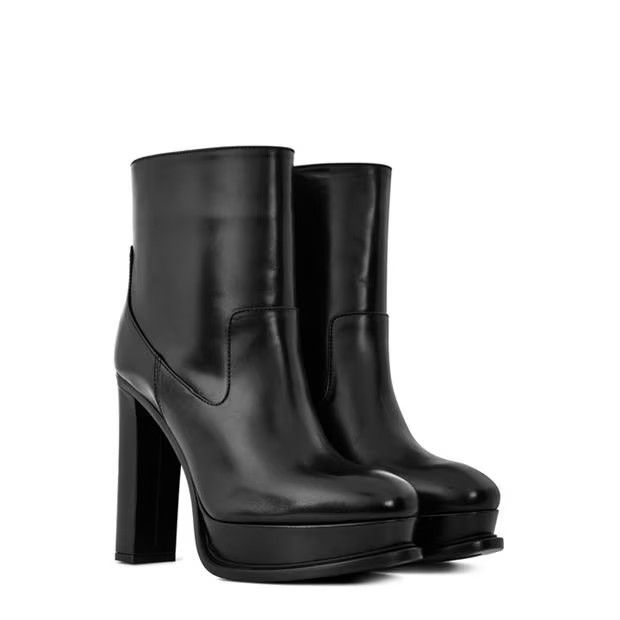 Alexander McQueen o1g2r1mq0824 Platform Boots in Black Size US 7 / IT 37 - 3 Thumbnail