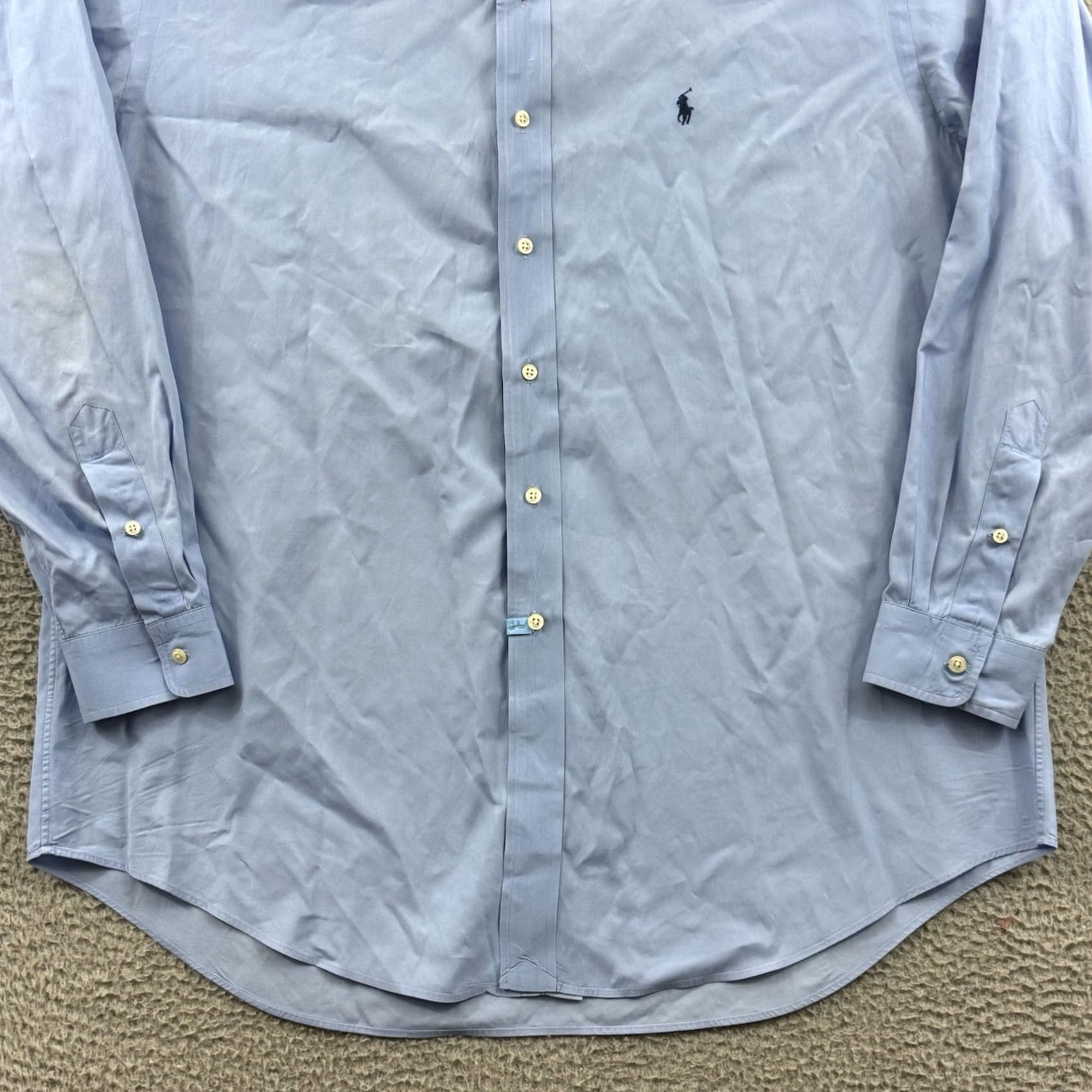Polo Ralph Lauren Polo Ralph Lauren Button-Down Shirt XL Big Blue Stripe Pony Blake Casual Mens Size US XL / EU 56 / 4 - 2 Thumbnail