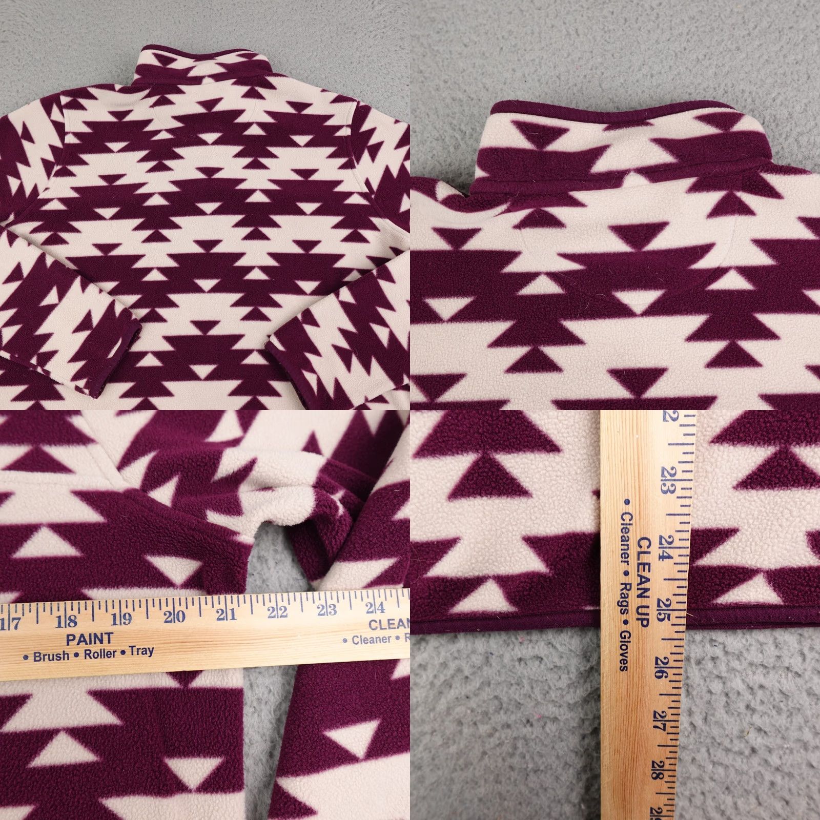CO Duluth Pullover Jacket Womens Medium Purple Aztec Fleece Quarter Snap Outdoor Mock Neck Geometric Polyester Size M / US 6-8 / IT 42-44 - 8 Thumbnail