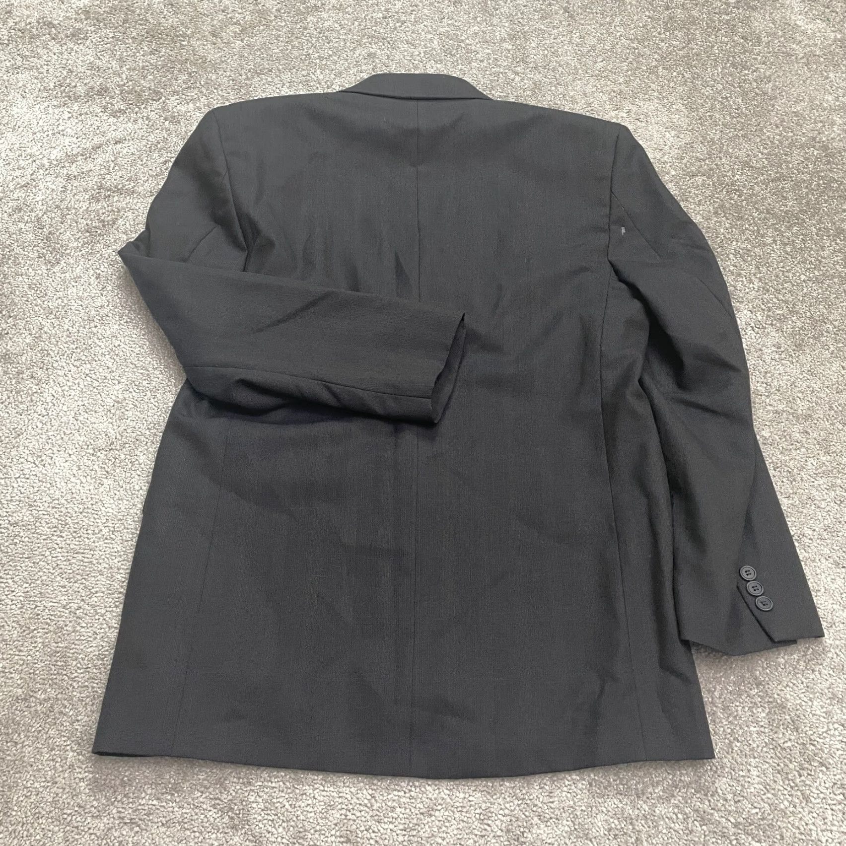 Oleg Cassini Oleg Cassini Wool Blazer Suit Jacket Mens 38R Navy Blue 3 Button Ventless Formal Blazer Jacket Size 38R - 2 Thumbnail