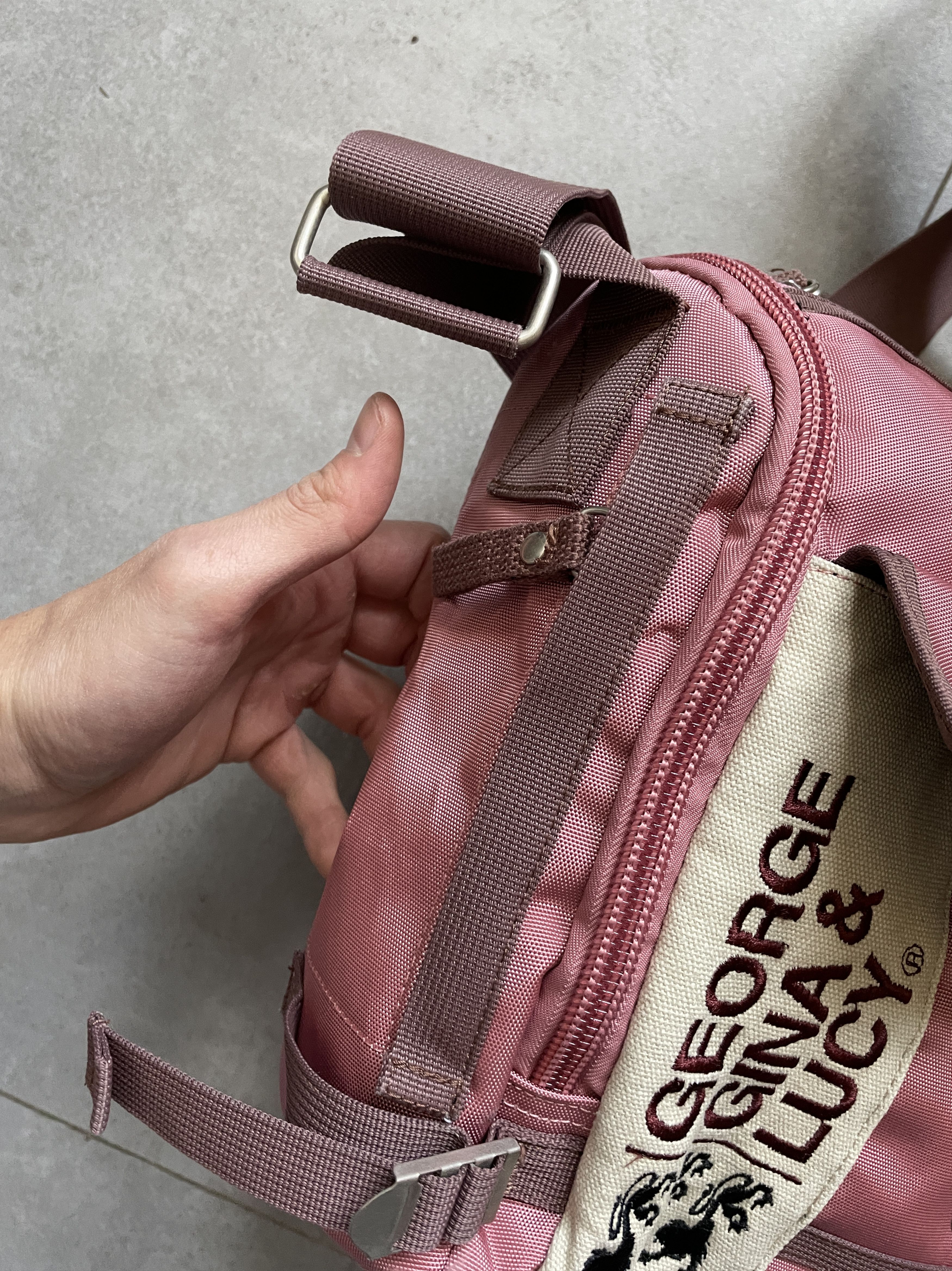 Japanese Brand GEORGE GINA LUCY Y2K AVANT GARDE PINK SHOULDER MESSENGER BAG Size ONE SIZE - 9 Thumbnail