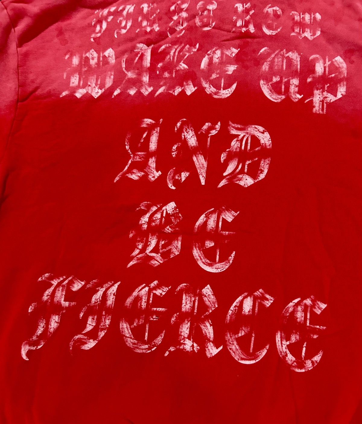 Other First Row "Wake Up & Be Fierce" Full-Zip Hoodie -Red Wash Size US L / EU 52-54 / 3 - 17 Thumbnail