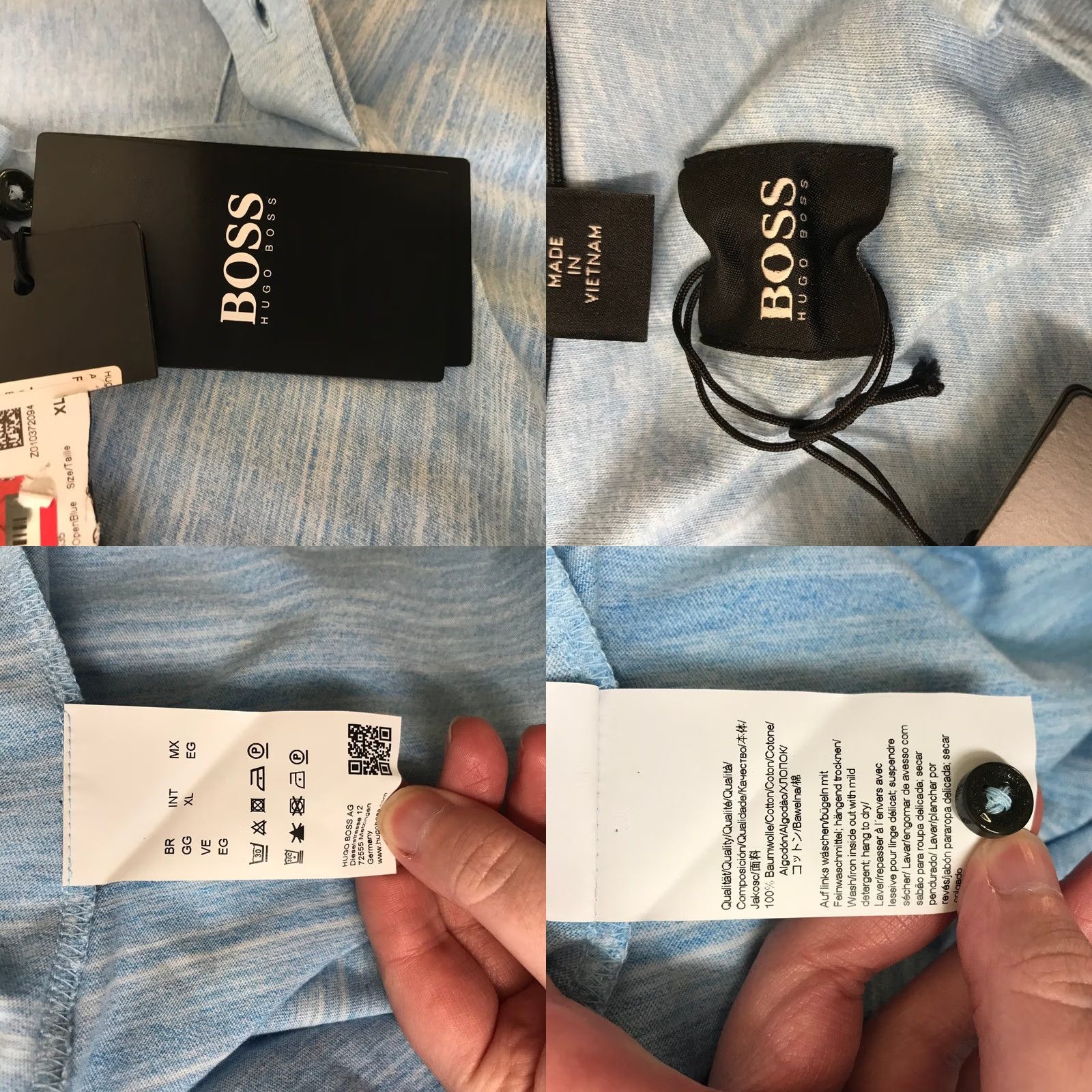 Hugo Boss VINTAGE? No. Hugo Boss Pelham 03 Polo Shirt Slim Fit Light Blue Space Dye Jersey Mens XL NEW Size US XL / EU 56 / 4 - 8 Thumbnail