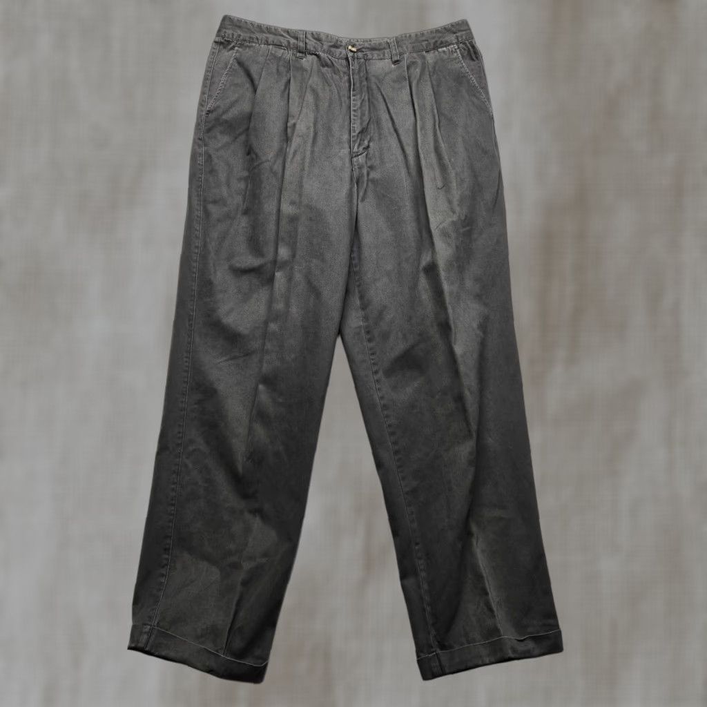 Vintage Authentic Laundered Khakis Pants Mens Adult Size 38 Gray Chino Easy Care Flat Front 30 Inseam Straight Pockets Casual Workwear Size US 38 / EU 54 - 1 Thumbnail