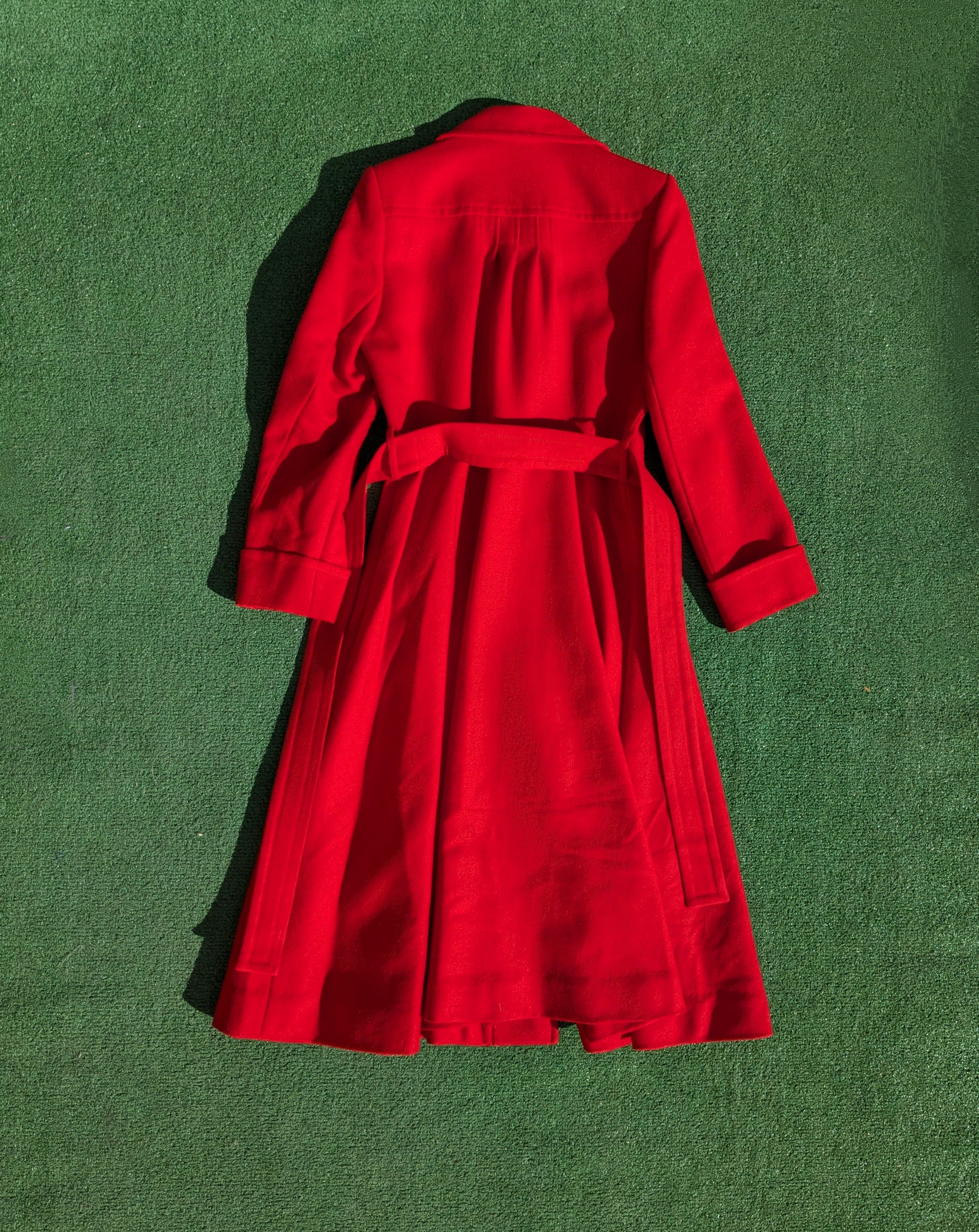 Vintage Vintage Petite Winter Retro 1970 Wool Trench Dress Long Coat Size S / US 4 / IT 40 - 9 Thumbnail