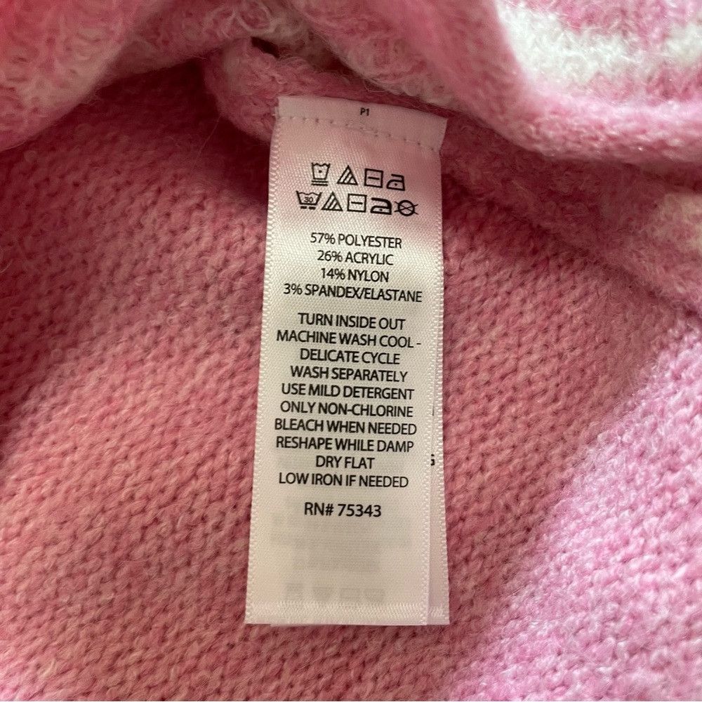 Other NWT New Cupcakes & Cashmere Hearts Pink High Neck Sweater S Size M / US 6-8 / IT 42-44 - 7 Thumbnail