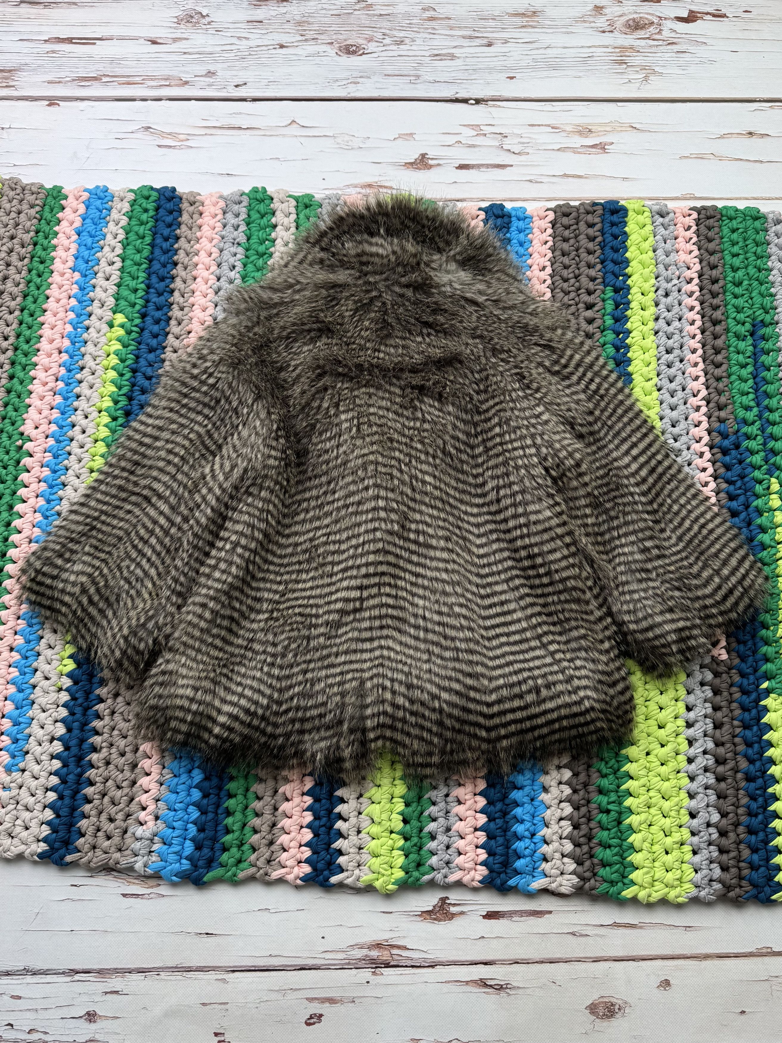 Japanese Brand Vintage Cropped Faux Fur Coat (ET1)(D15) Size XS / US 0-2 / IT 36-38 - 6 Thumbnail