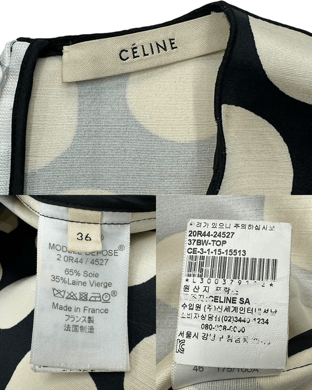 Celine Celine by Phoebe Philo Silk & Wool Blend Dot Dress Size XS / US 0-2 / IT 36-38 - 10 Thumbnail