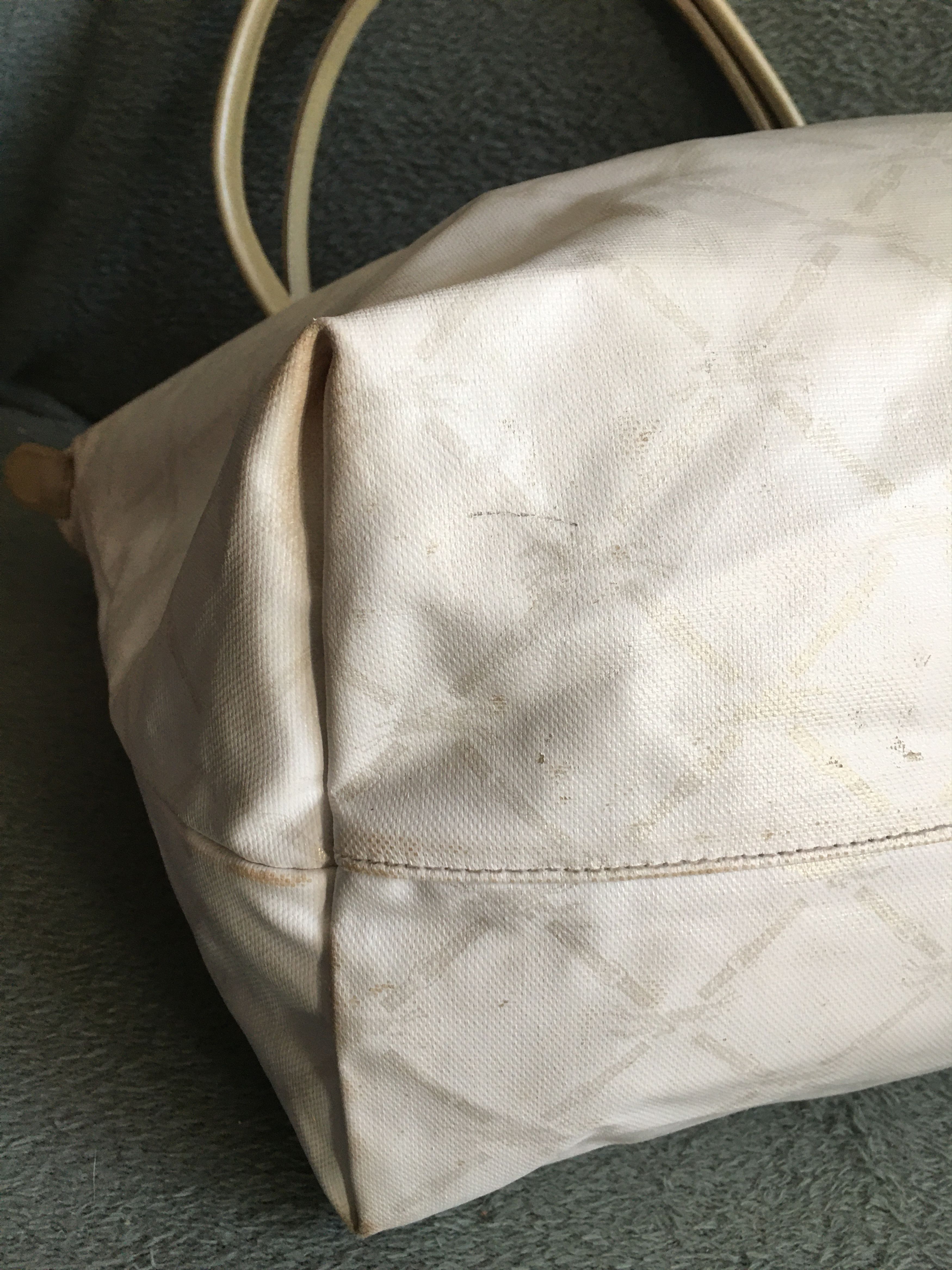 Longchamp Longchamp White Logo Print Coated Canvas Le Pliage Tote Bag Size ONE SIZE - 13 Thumbnail