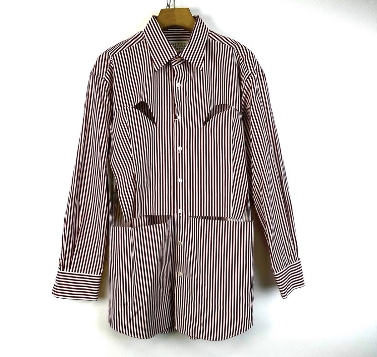 Maison Margiela Maison Margiela Striped Ripped Long Sleeve Shirt K12 Size S / US 4 / IT 40 - 1 Thumbnail