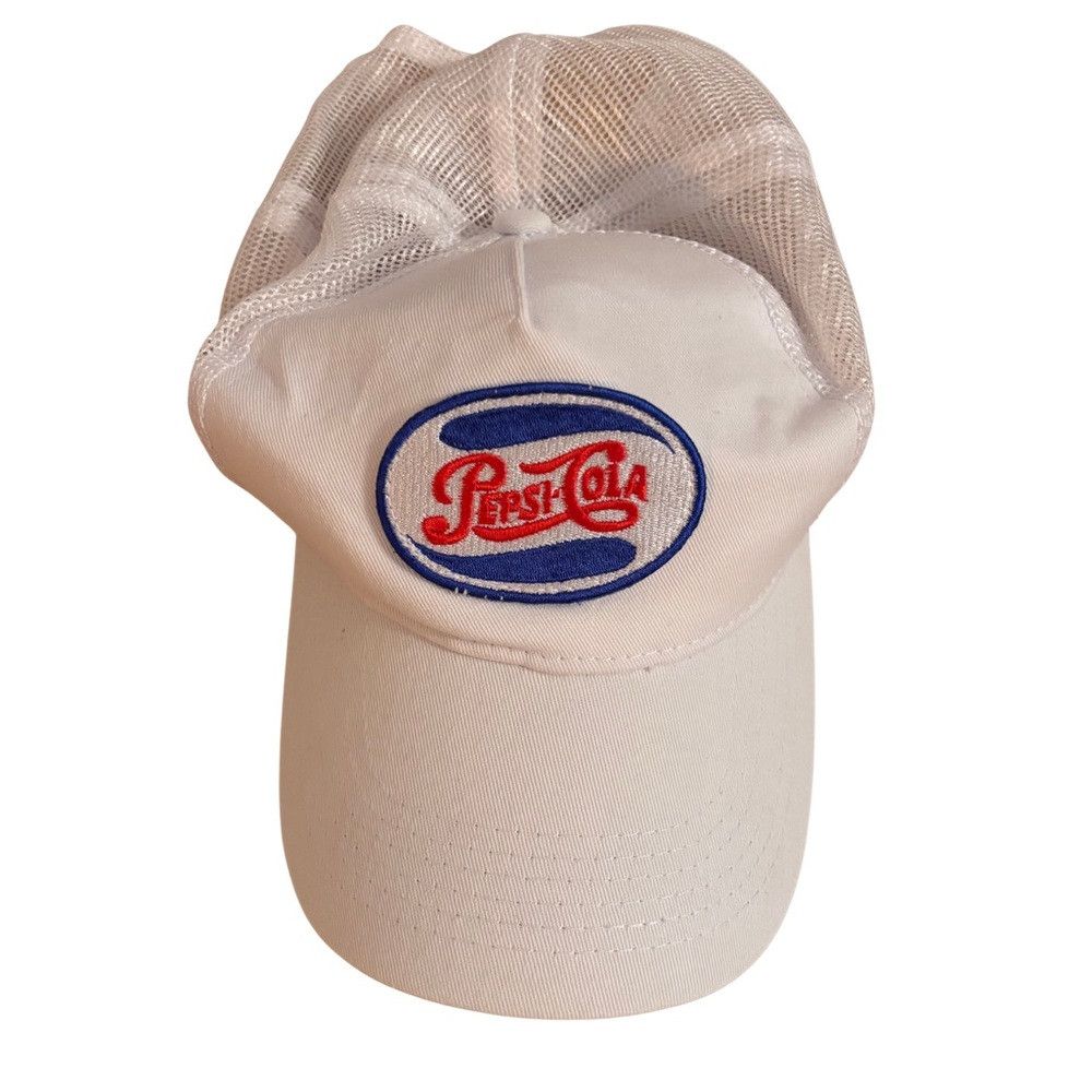 Pepsi Vintage Pepsi Cola White Trucker SnapBack Hat Size ONE SIZE - 1 Thumbnail