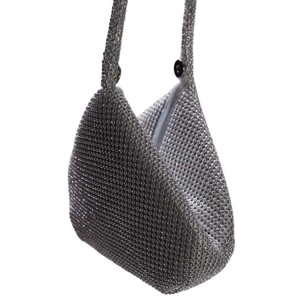 Topshop Topshop Gigi Embellished Grab Bag in Silver Size ONE SIZE - 2 Thumbnail