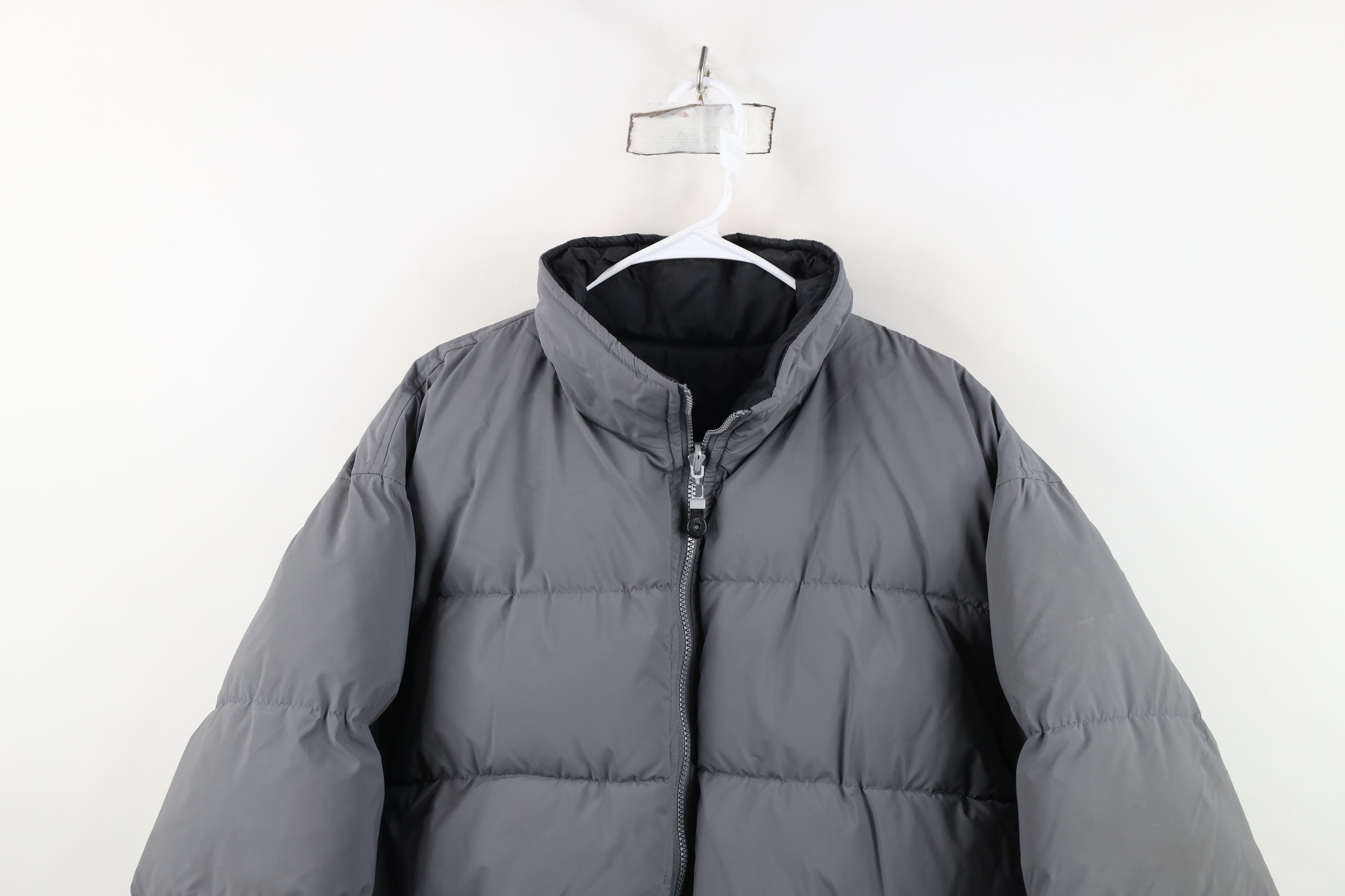 Vintage Vintage Y2K Streetwear Reversible Puffer Jacket Gray Black Size US M / EU 48-50 / 2 - 2 Thumbnail