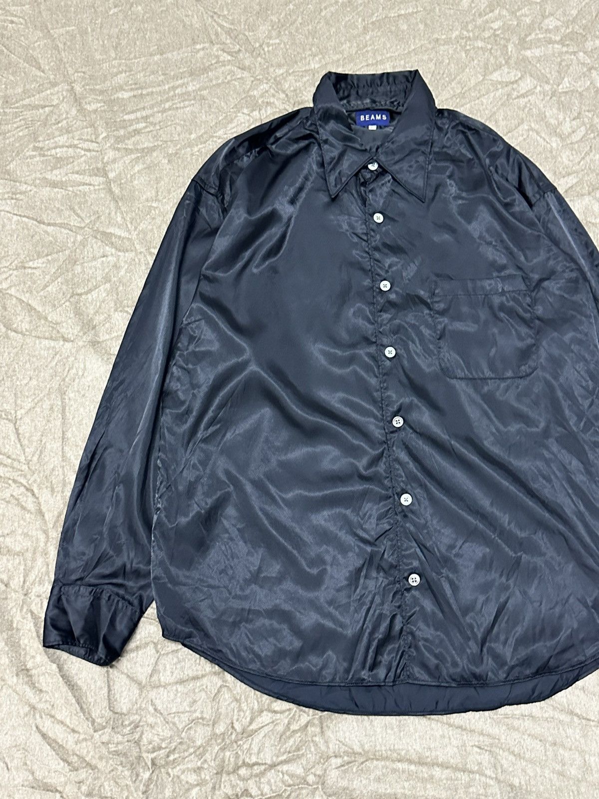 Beams Plus 1990 - Beams Japan 100% Nylon Pocket Button Up Shirt Size US L / EU 52-54 / 3 - 4 Thumbnail