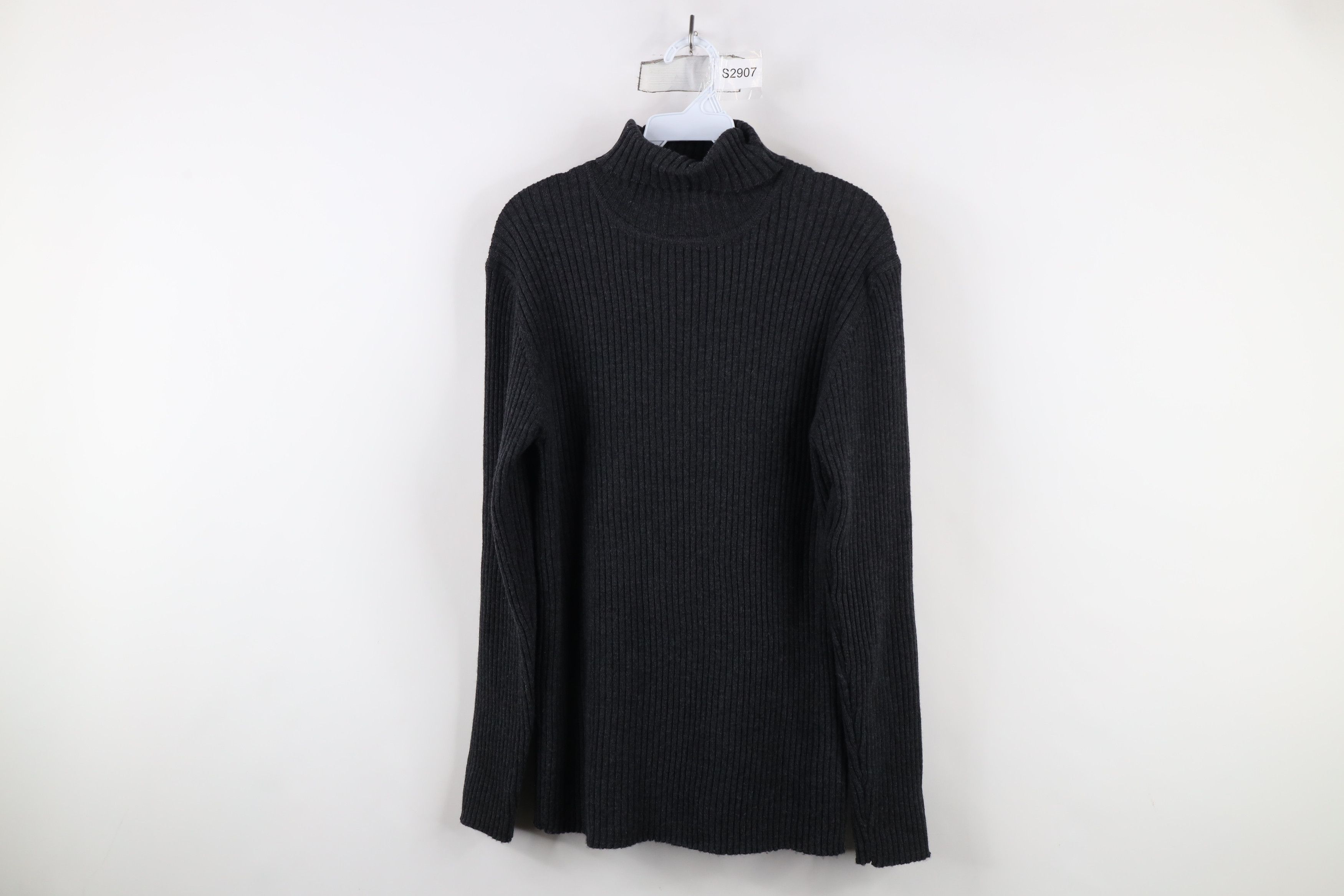 Banana Republic × Vintage Vintage 90s Banana Republic Ribbed Knit Turtleneck Sweater Size L / US 10 / IT 46 - 1 Thumbnail