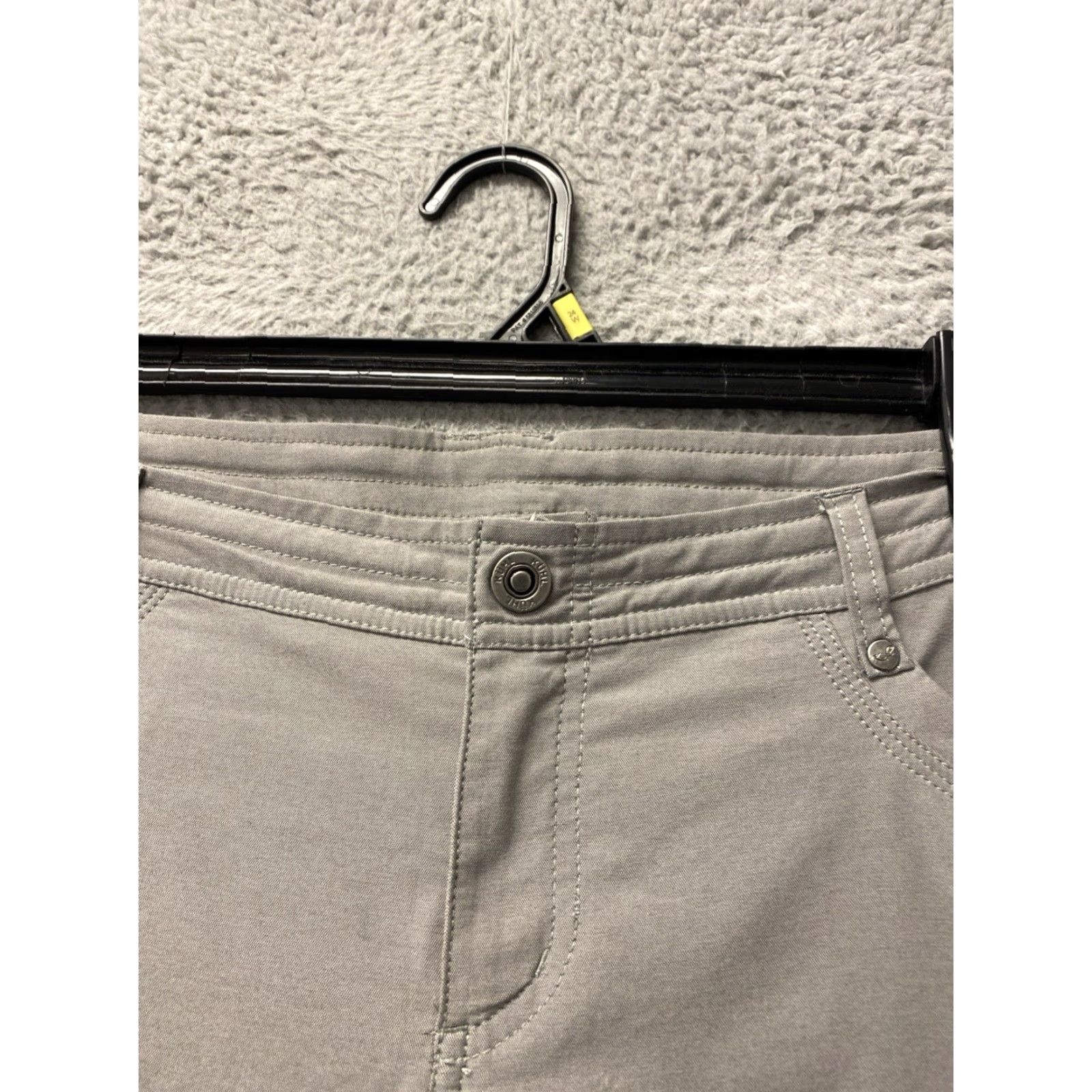 Vintage Kuhl Capri Pants 12 Gray Drawstrings Pockets Hiking Outdoor Camping Casual Travel Workwear Womens Size 34" / US 12 / IT 48 - 3 Thumbnail