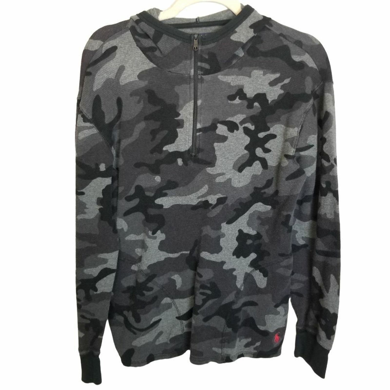 Polo Ralph Lauren Polo Ralph Lauren Mens Camo Hooded Thermal Shirt Size M Size US M / EU 48-50 / 2 - 1 Thumbnail