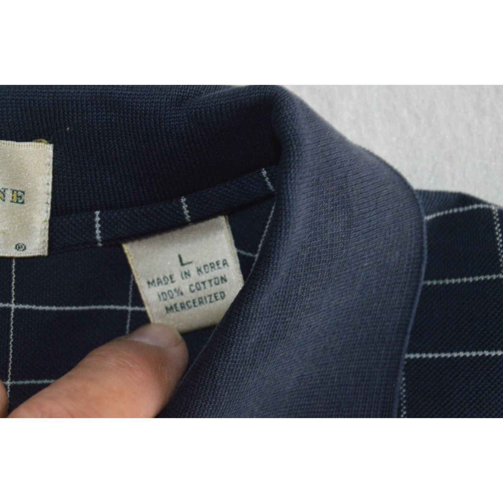 Vintage Fairway Blues Polo Shirt Mens Blue Check Cotton L Polo Golf Casual All Seasons 100% Cotton Mens Size US L / EU 52-54 / 3 - 5 Thumbnail