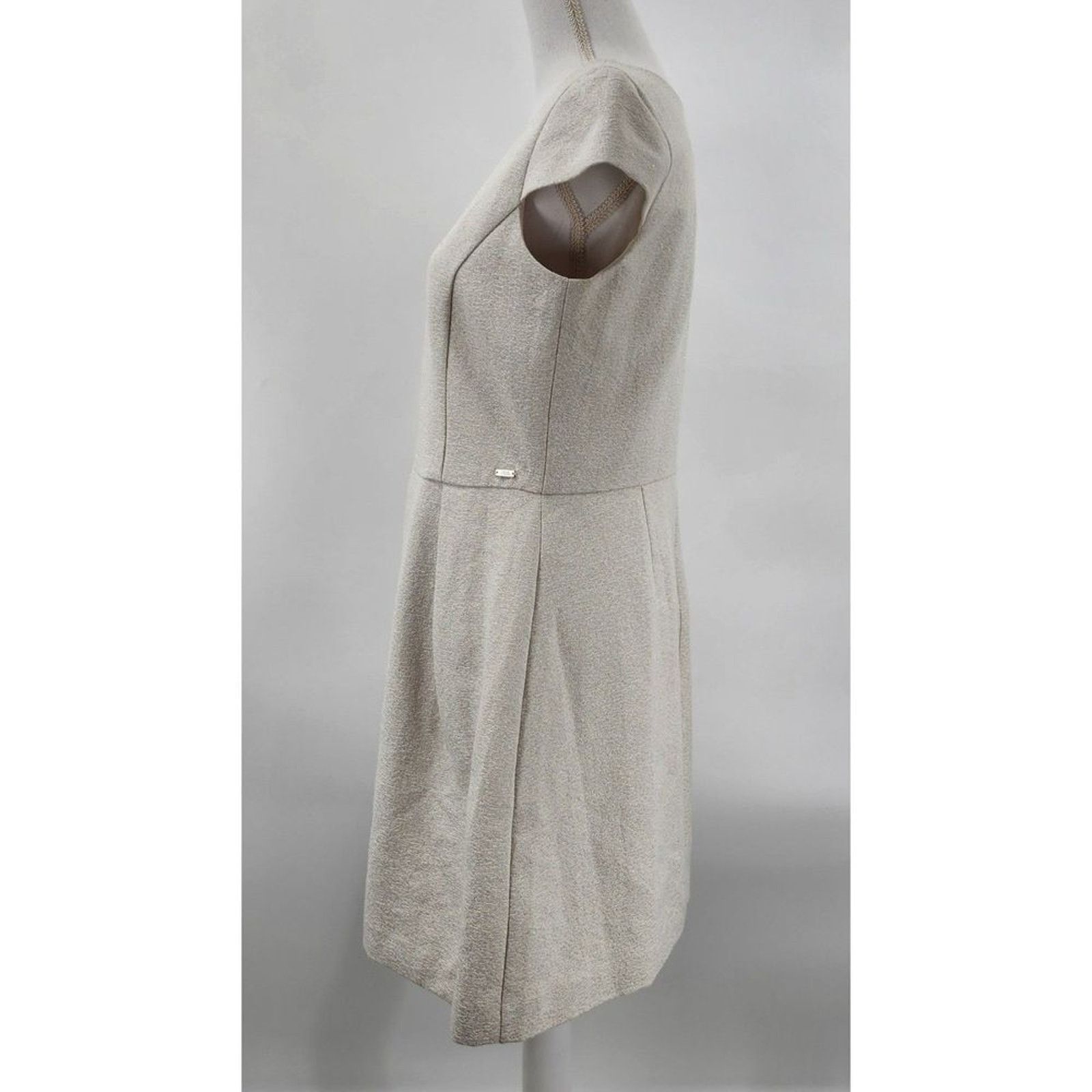 Armani Exchange Armani Exchange White Silver Cap Short Sleeve Dress 10 NWT Size M / US 6-8 / IT 42-44 - 3 Thumbnail