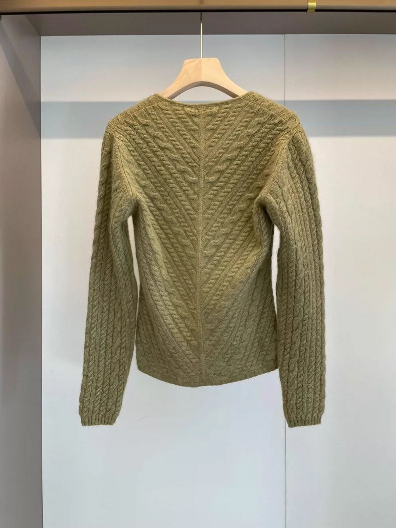 Loro Piana LORO PIANA Avocado green cashmere sweater Size M / US 6-8 / IT 42-44 - 2 Thumbnail