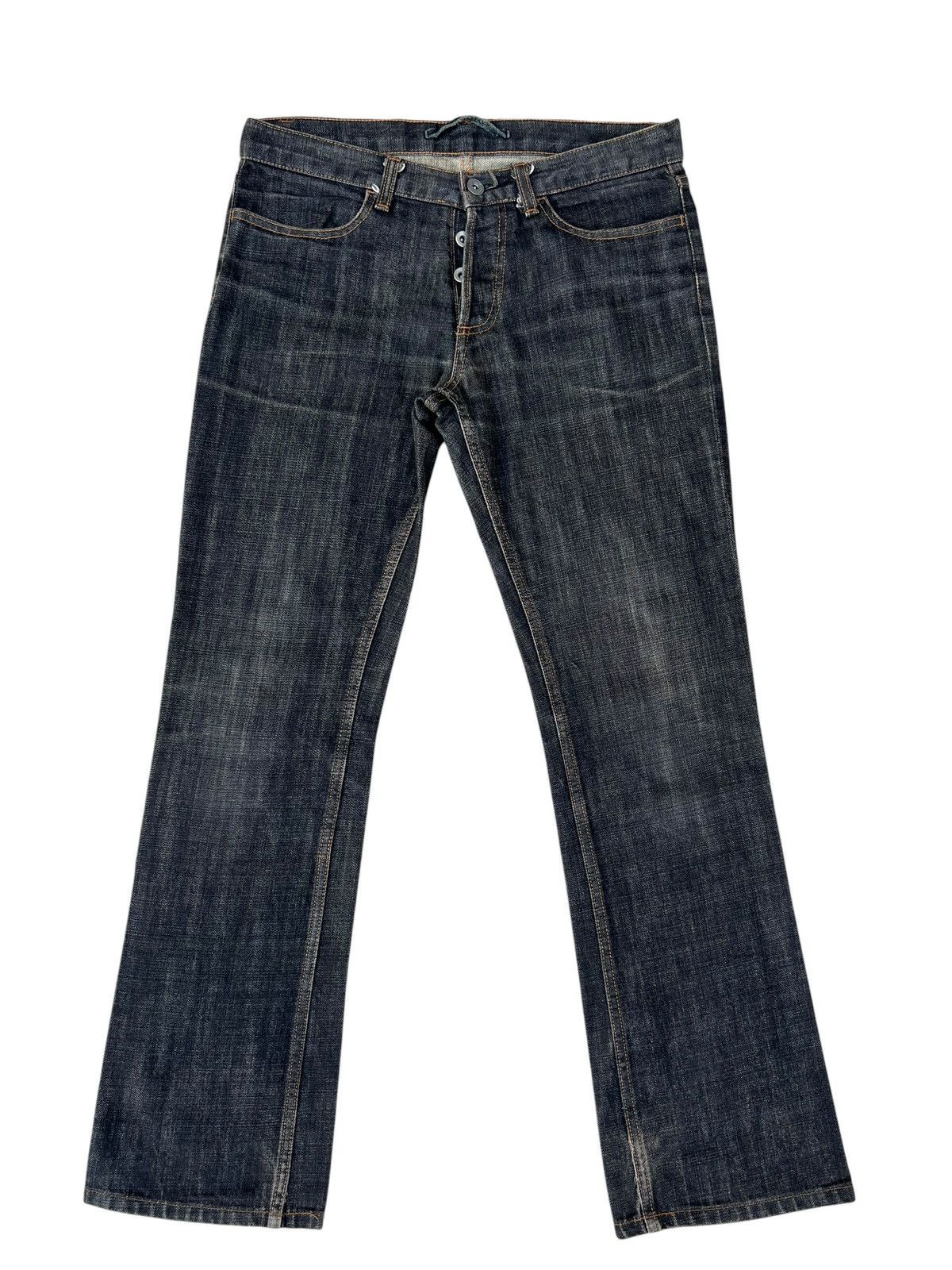 RIPVANWINKLE RIP VAN WINKLE Japan Fade Denim Flare Jeans Size US 29 - 1 Thumbnail