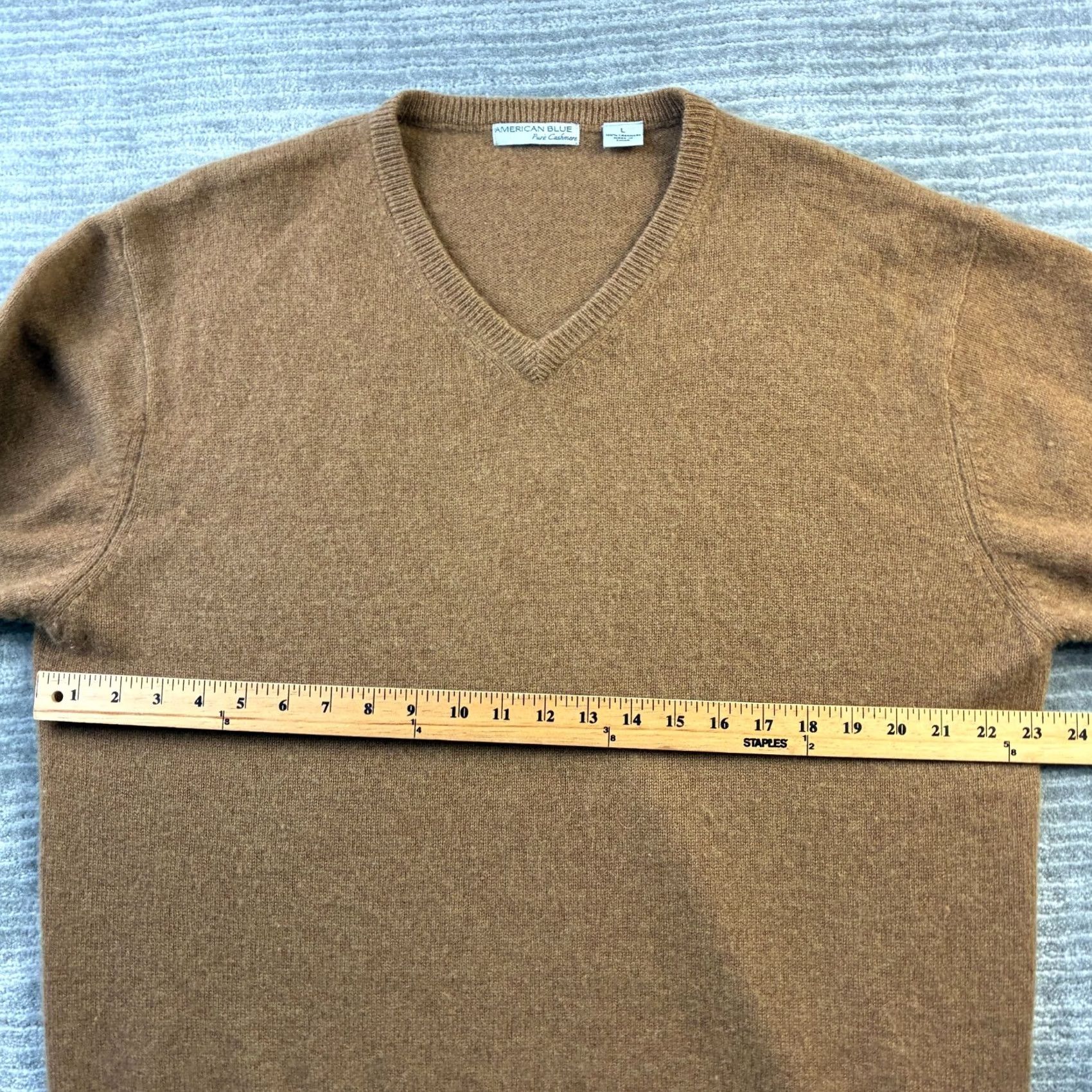 Vintage VINTAGE Cashmere Sweater Mens Large Brown Knit Luxury Pullover V Neck Size US L / EU 52-54 / 3 - 7 Thumbnail