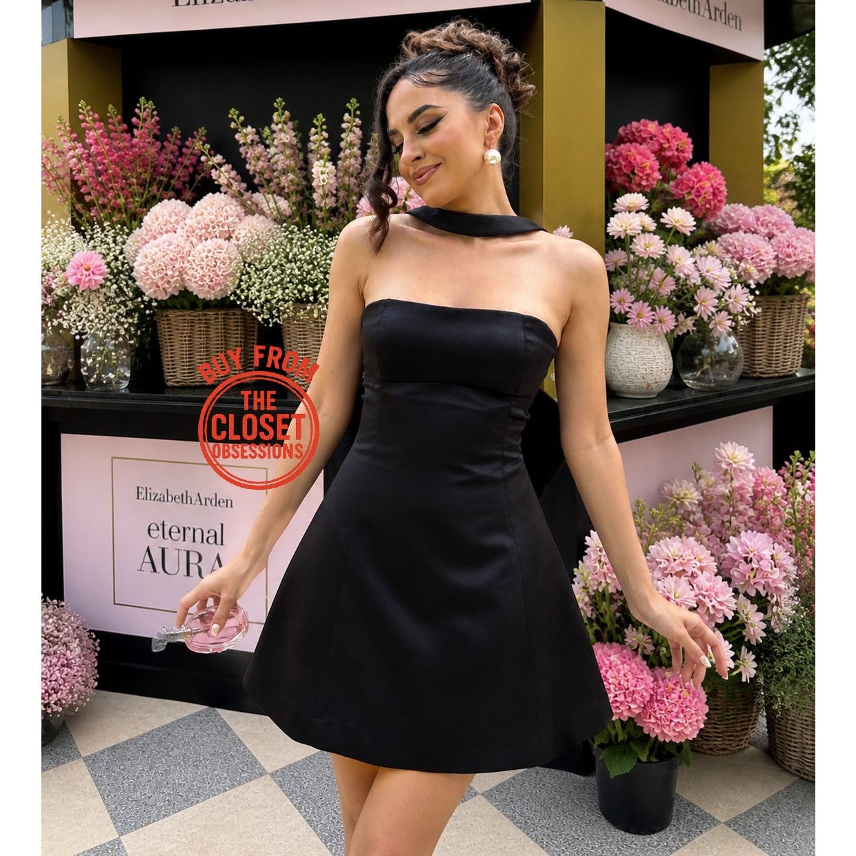 light blue dress with white flowers Lace Floral Midi - All Dresses فساتين موضة Style:M314SK-02 neckline beautifully frames the Modern 3 Drawer Dresser,