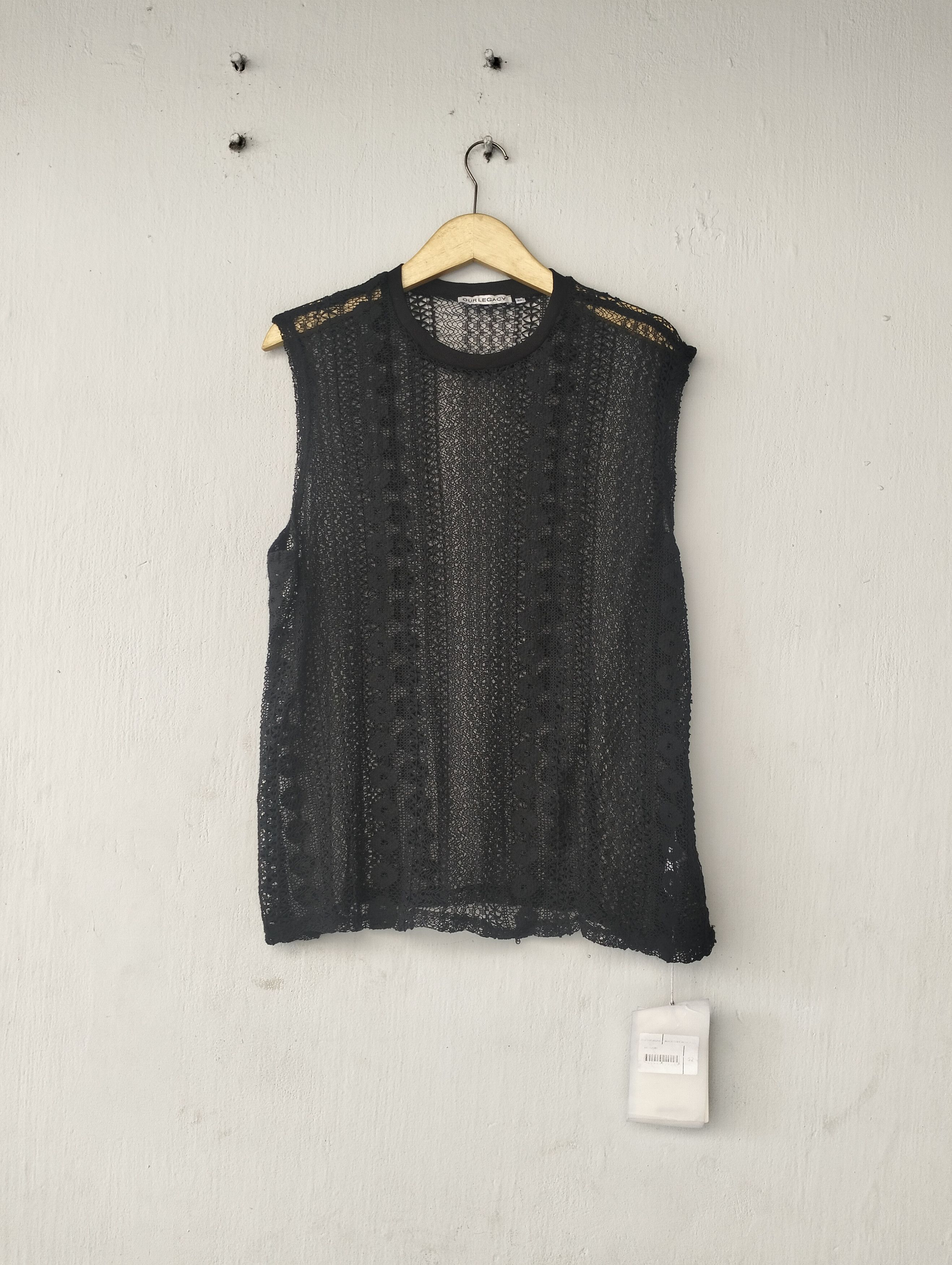 Our Legacy Our Legacy Box Sleeveless Black Cotton Crochet | Grailed