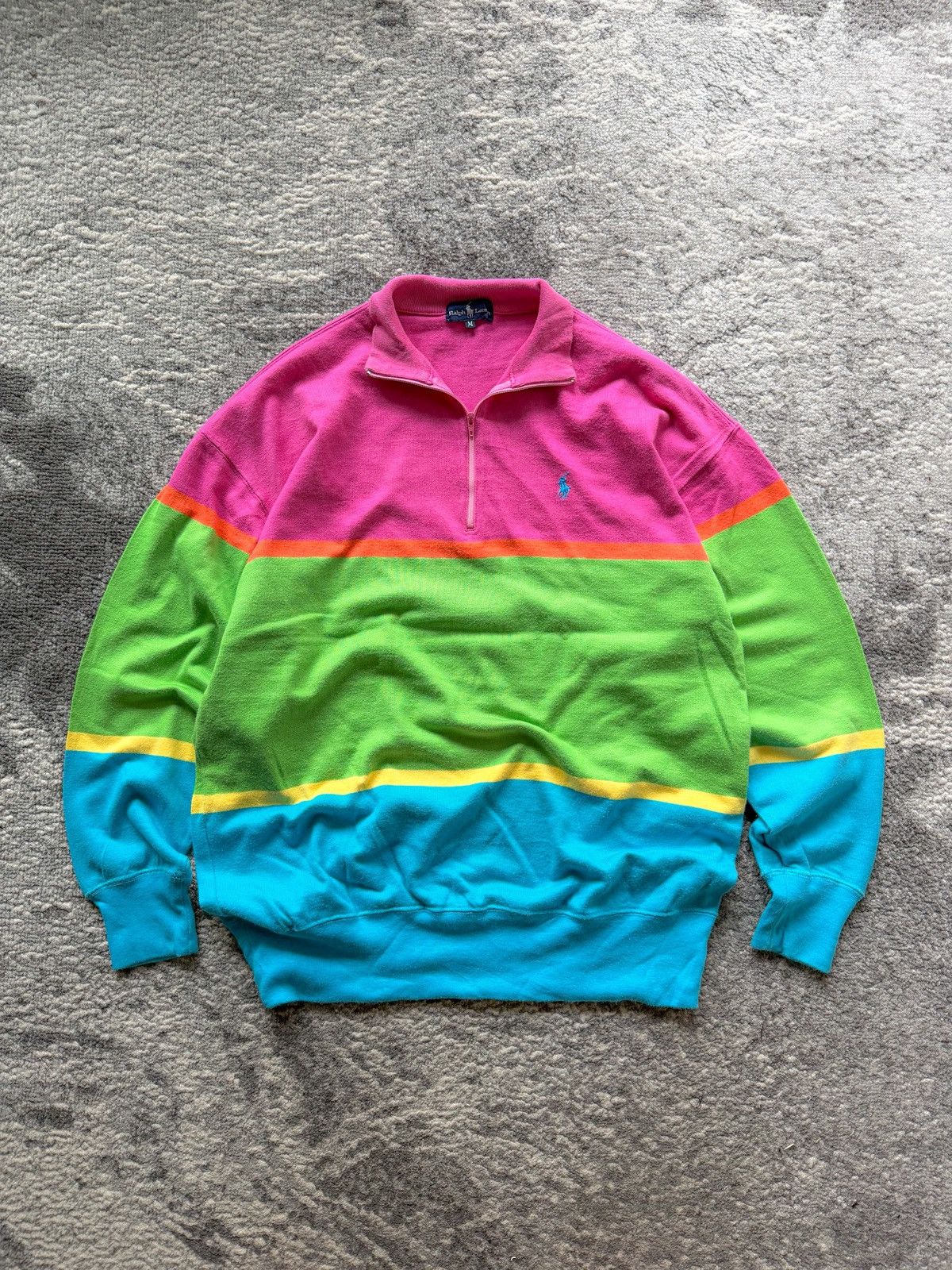 Ralph Lauren Vtg Ralph Lauren Halfzip Sweatshirt Size US M / EU 48-50 / 2 - 1 Thumbnail