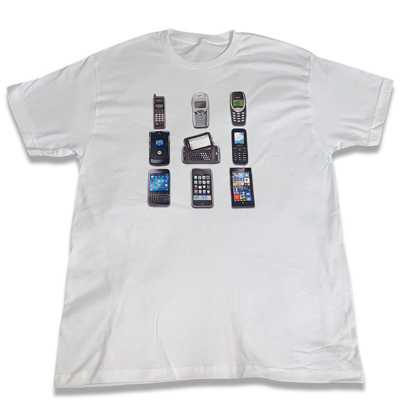 Vintage Cell-Phone Evolution Y2K 90s style T-shirt Size US S / EU 44-46 / 1 - 2 Thumbnail