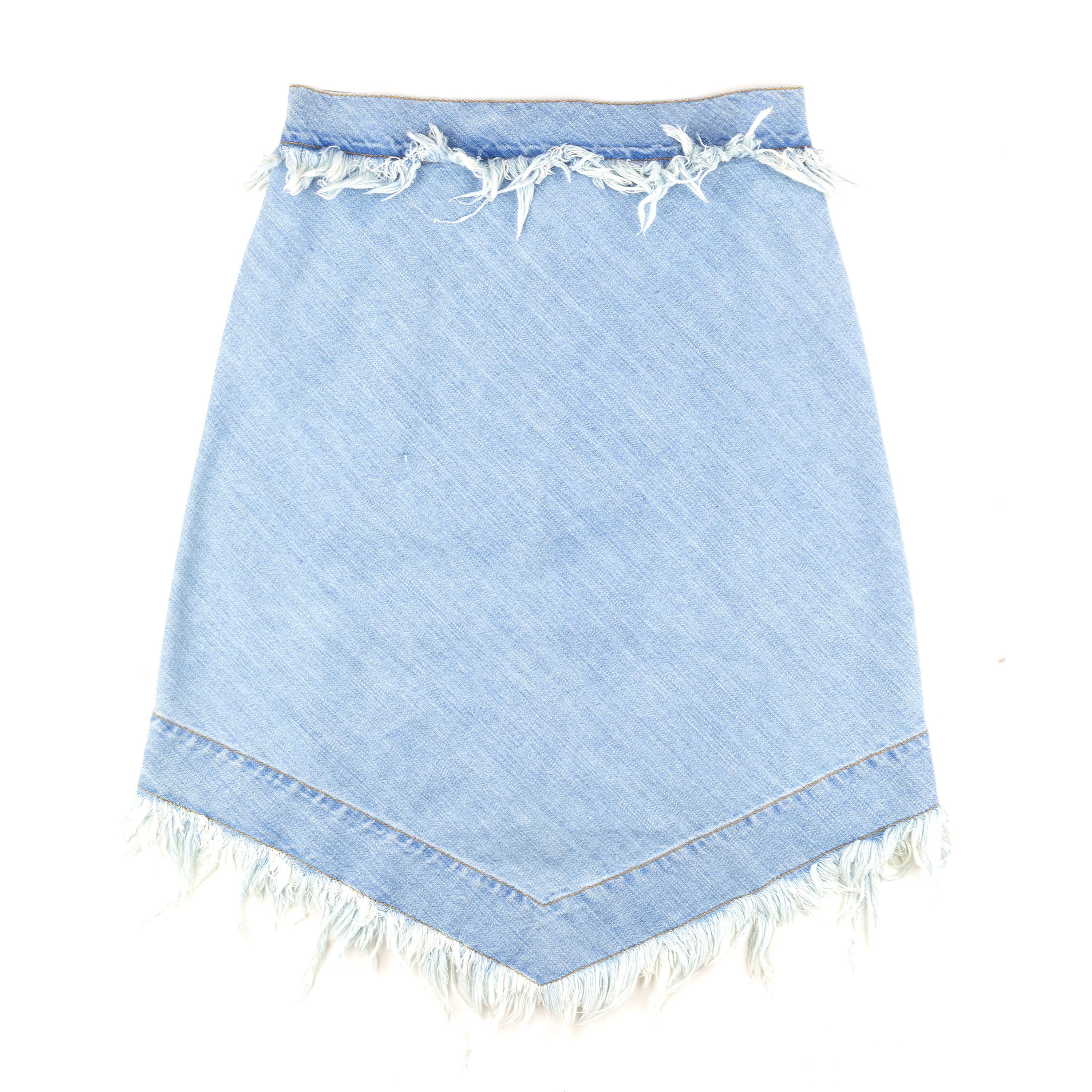 Vivienne Westwood Vivienne Westwood Anglomania Distressed Vintage Denim Skirt Size 27" / US 4 / IT 40 - 1 Thumbnail