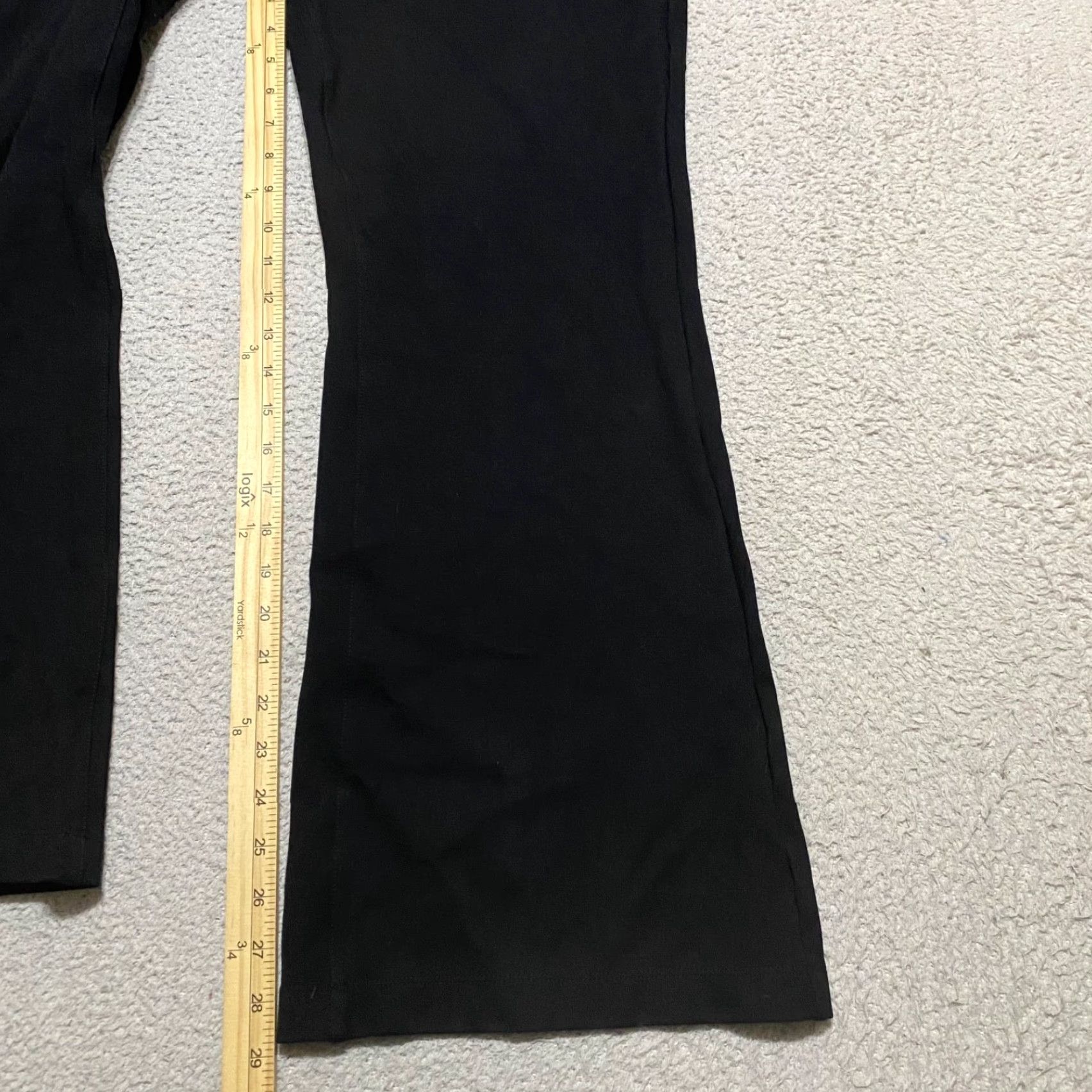 NYDJ NYDJ Womens Dress Pants Black Flared High Rise Pull On Pockets 32 Inseam 29 in VINTAGE? No Size 36" / US 14 / IT 50 - 6 Thumbnail